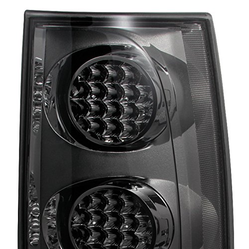 AKKON Smoked LED Tail Lights for 2007-2013 GMC Yukon XL & Chevy Suburban 1500/2500 - Brake Lamp Replacement Pair (Left+Right) - Durable, Waterproof & Easy Installation for Off-Road, Night Driving & Custom Styling