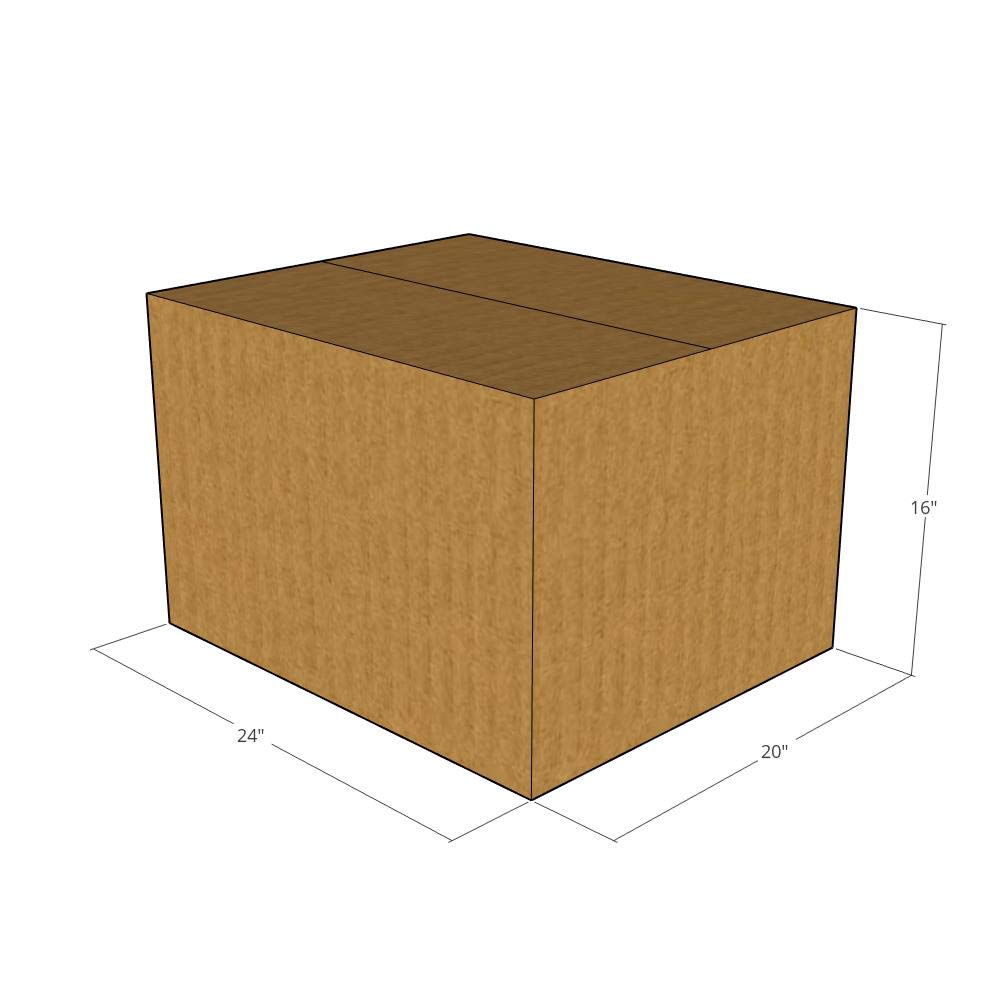 25-24x20x16-32 ECT Heavy Duty Corrugated Shipping Boxes for Moving, Packing & Storage – Durable Cardboard Boxes for Home, Office & Warehouse Use