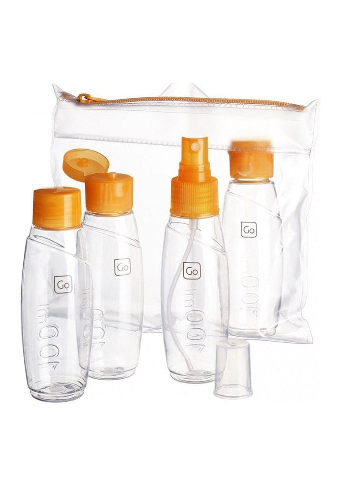 Go Travel Cabin Bottles - TSA Approved Leak Proof Travel Size Toiletries Containers for Airplane Carry On, Perfect for Shampoo, Lotion & Cosmetics