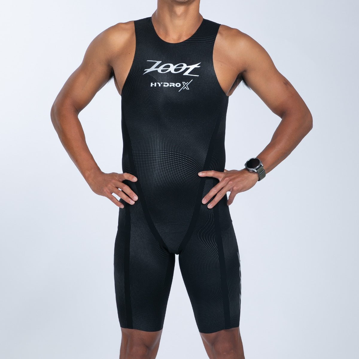 Men's Ultra HydroX Swimskin - High-Performance Swimwear for Competitive Swimming & Training - Black