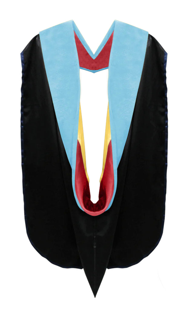 Ed.D. Graduation Hood - Red & Gold Academic Regalia for Doctoral Ceremonies | Perfect for Commencement, Graduation Photos & Academic Events