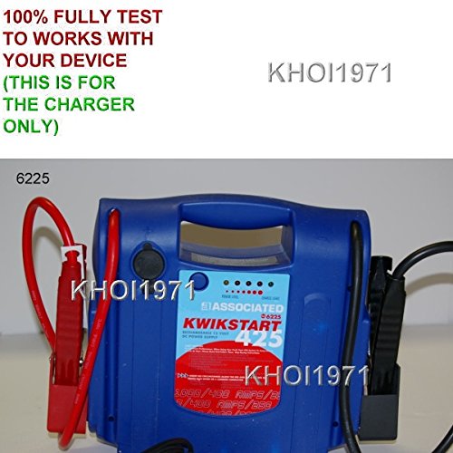 8-Foot Wall Charger AC Adapter for Blue/Black/Red-Trim 6225 & 6250 Atec Kwikstart Jump Starter - Replacement Power Cord - Perfect for Home, Garage & Emergency Car Jump Starters