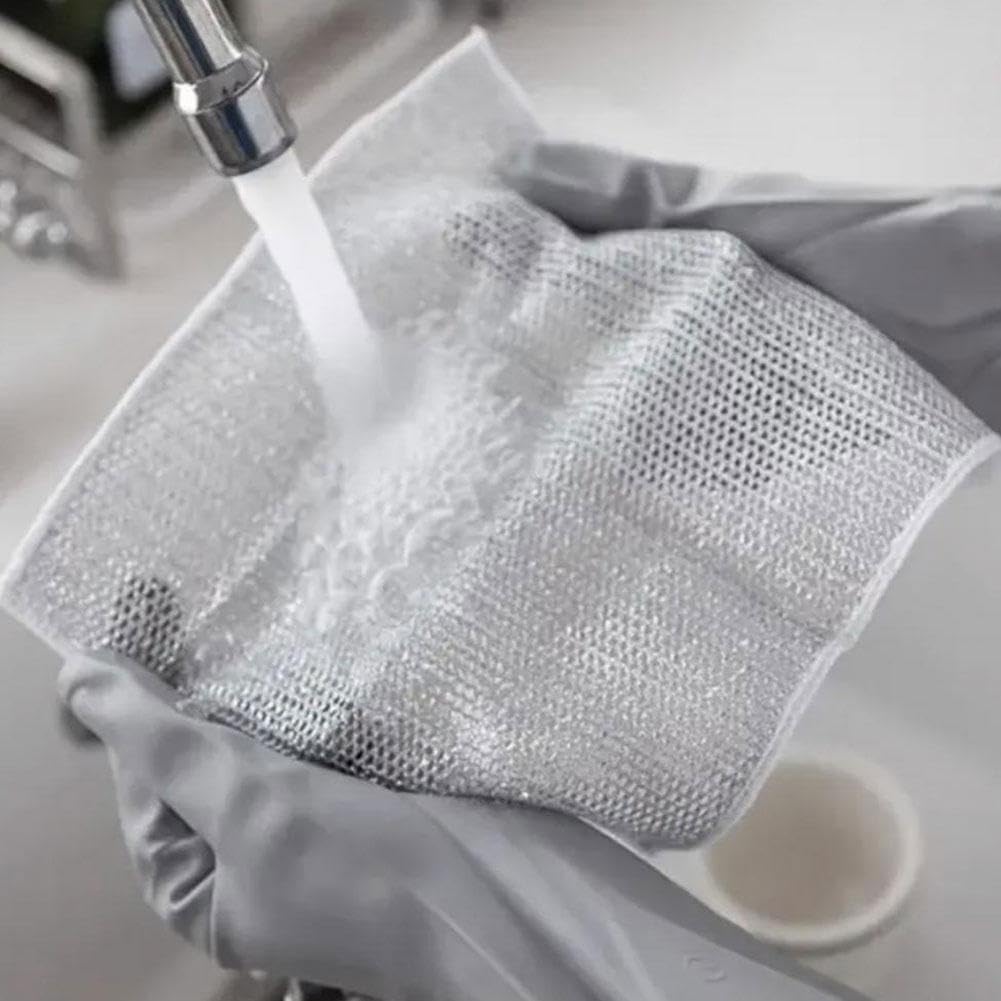 Stainless Steel Scrubber Pads for Dishes - Non-Scratch Cleaning Pads for Kitchen, Sinks, Countertops & Stove Tops - Reusable & Machine Washable - Perfect for Tough Grease & Food Residue Removal