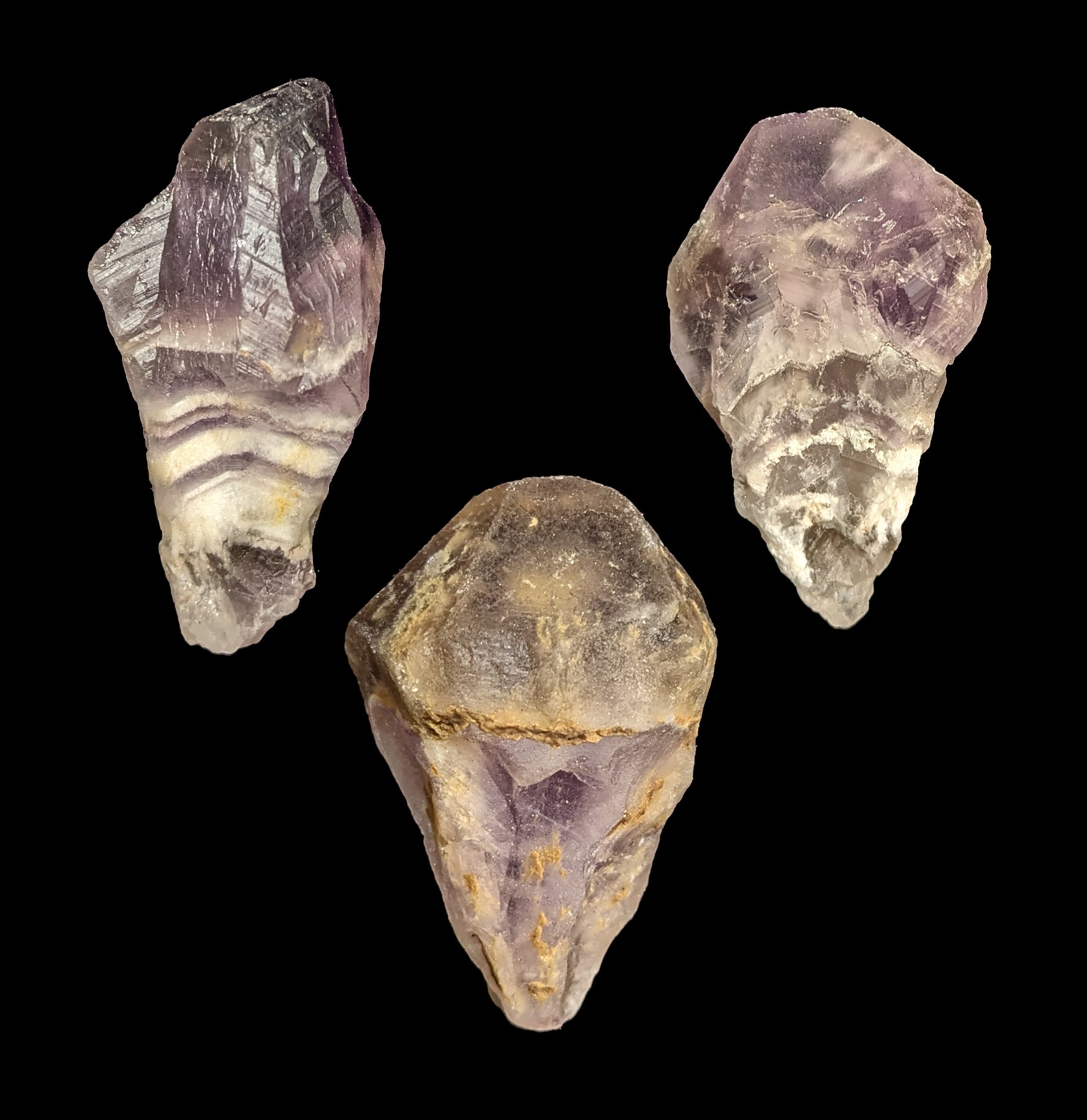 Natural Chevron Amethyst Crystal Point - Healing Stone for Meditation, Chakra Balancing & Spiritual Growth - Perfect for Home Decor, Yoga Spaces & Energy Work
