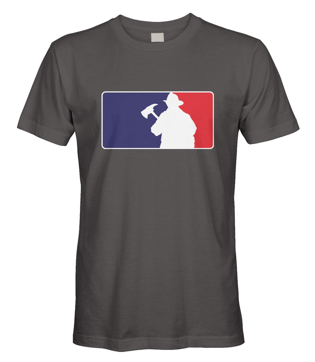 Cybertela Men's Firefighter Baseball T-Shirt with Emblem Flag Design - Comfortable Casual Wear for Firefighters, First Responders & Patriotic Enthusiasts