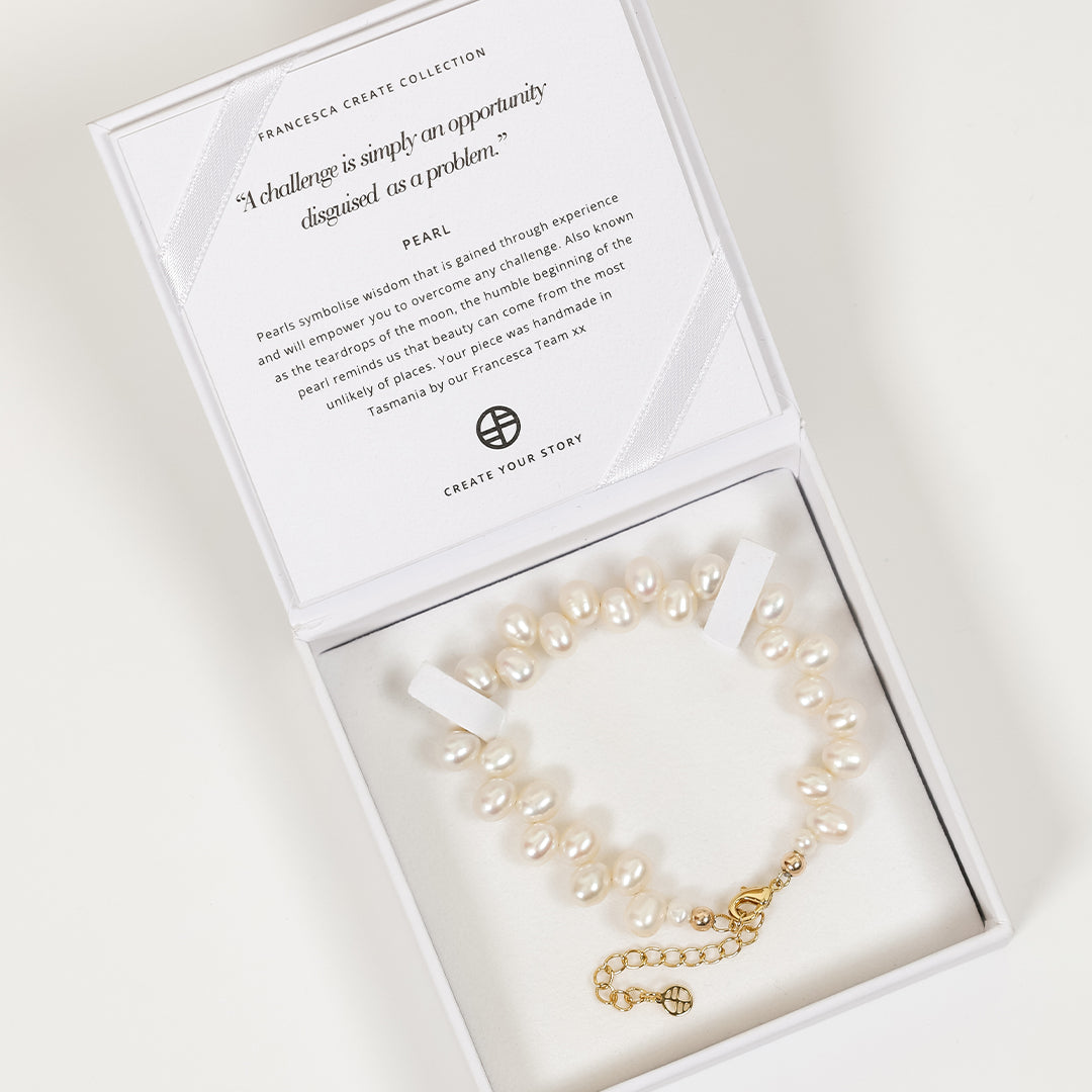 6mm Alaska Pearl Bracelet - Elegant Handmade Jewelry for Women, Perfect for Weddings, Parties & Special Occasions
