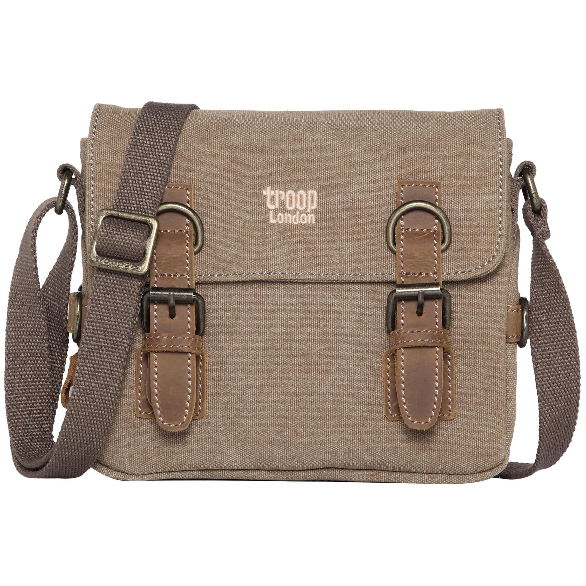 Troop London Classic Canvas Crossbody Bag - Stylish & Durable Travel Bag for Men & Women | Perfect for Daily Commute, Weekend Trips & Outdoor Adventures