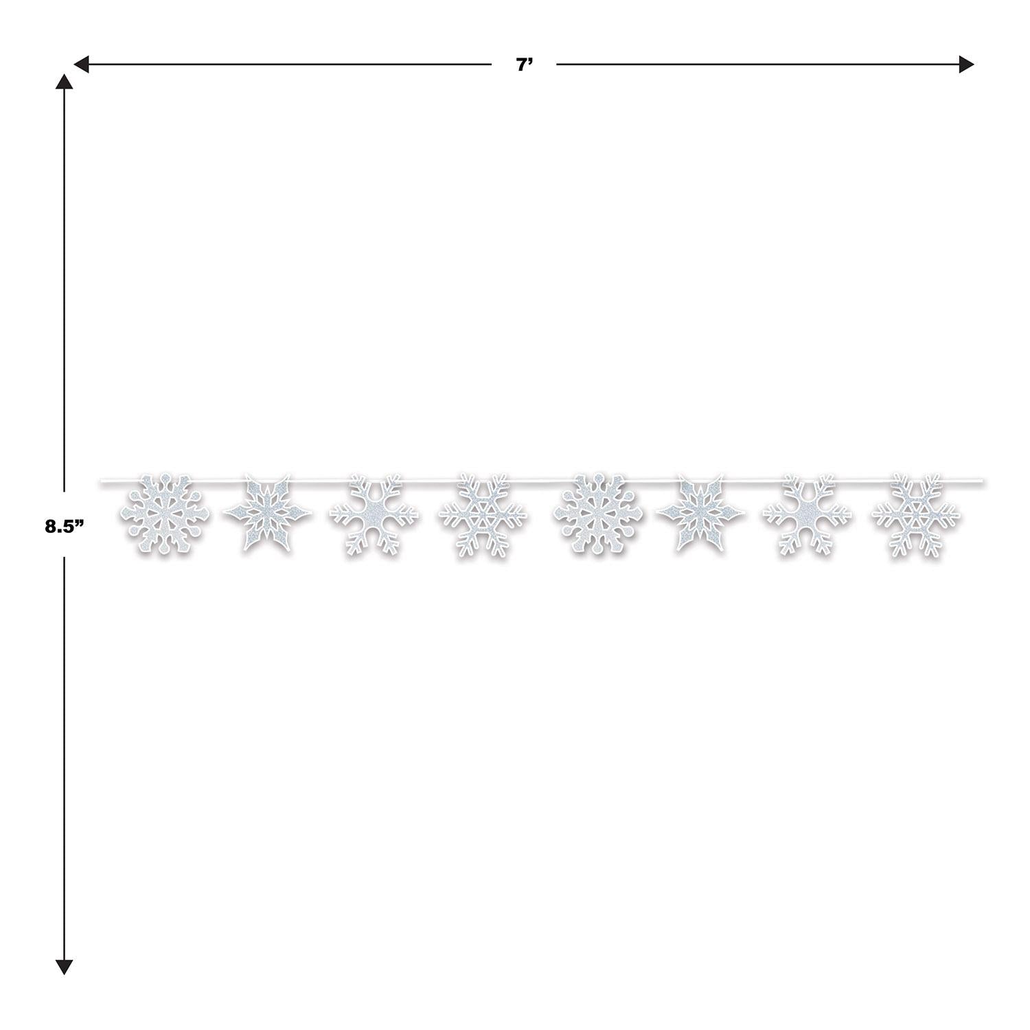 12 Pack Beistle Christmas Snowflake Streamers - Premium Holiday Party Decorations for Home, Office & Festive Events