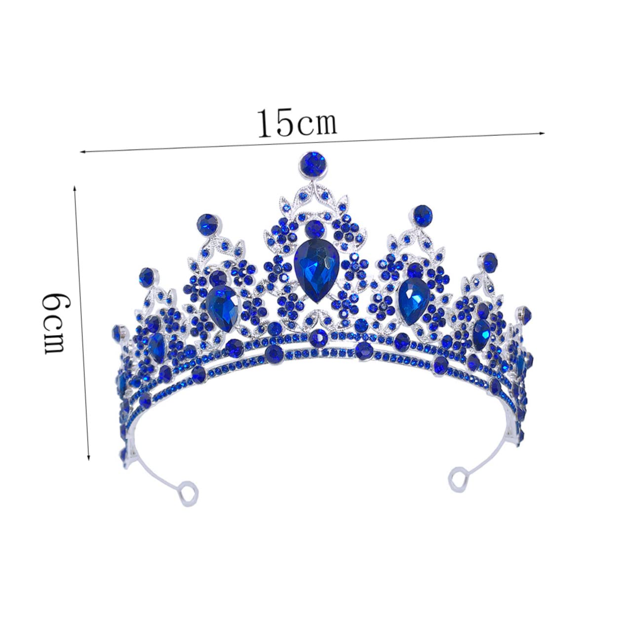 Abaodam 3-Piece Rhinestone Bridal Crown Set – Wedding Tiara Headpiece with Alloy & Crystals for Brides, Wigs & Special Occasions – Perfect for Weddings, Prom, Pageants & Photo Shoots