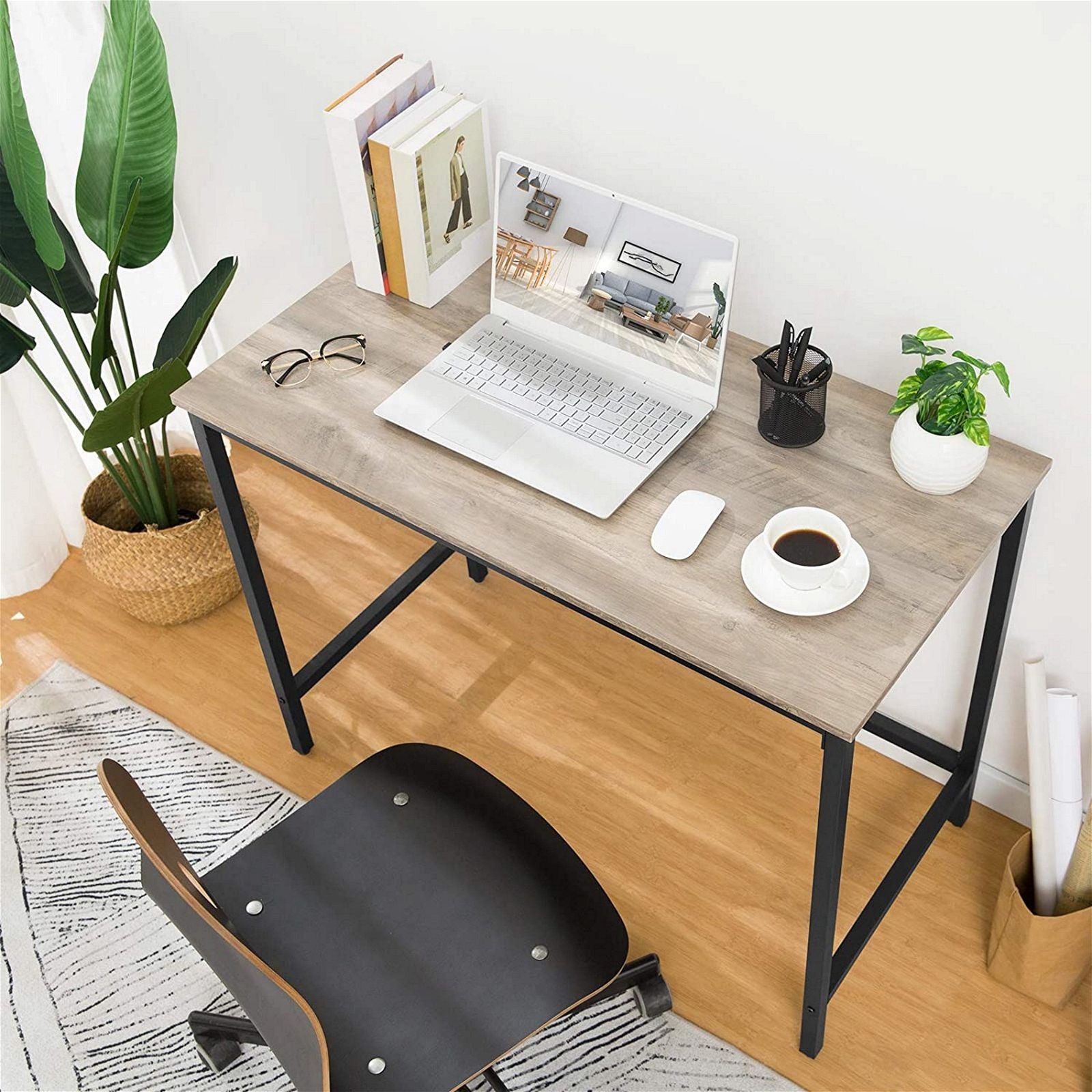 Woodstock Light Oak Office Desk - Modern & Sturdy Writing Table for Home Office, Study, or Workspace