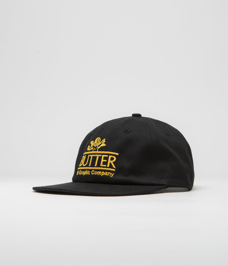 Butter Goods Cherub Cap - Black Snapback Hat for Men & Women | Streetwear Fashion, Hip Hop Style, Urban Outfits | Perfect for Casual Wear, Parties, and Daily Outings