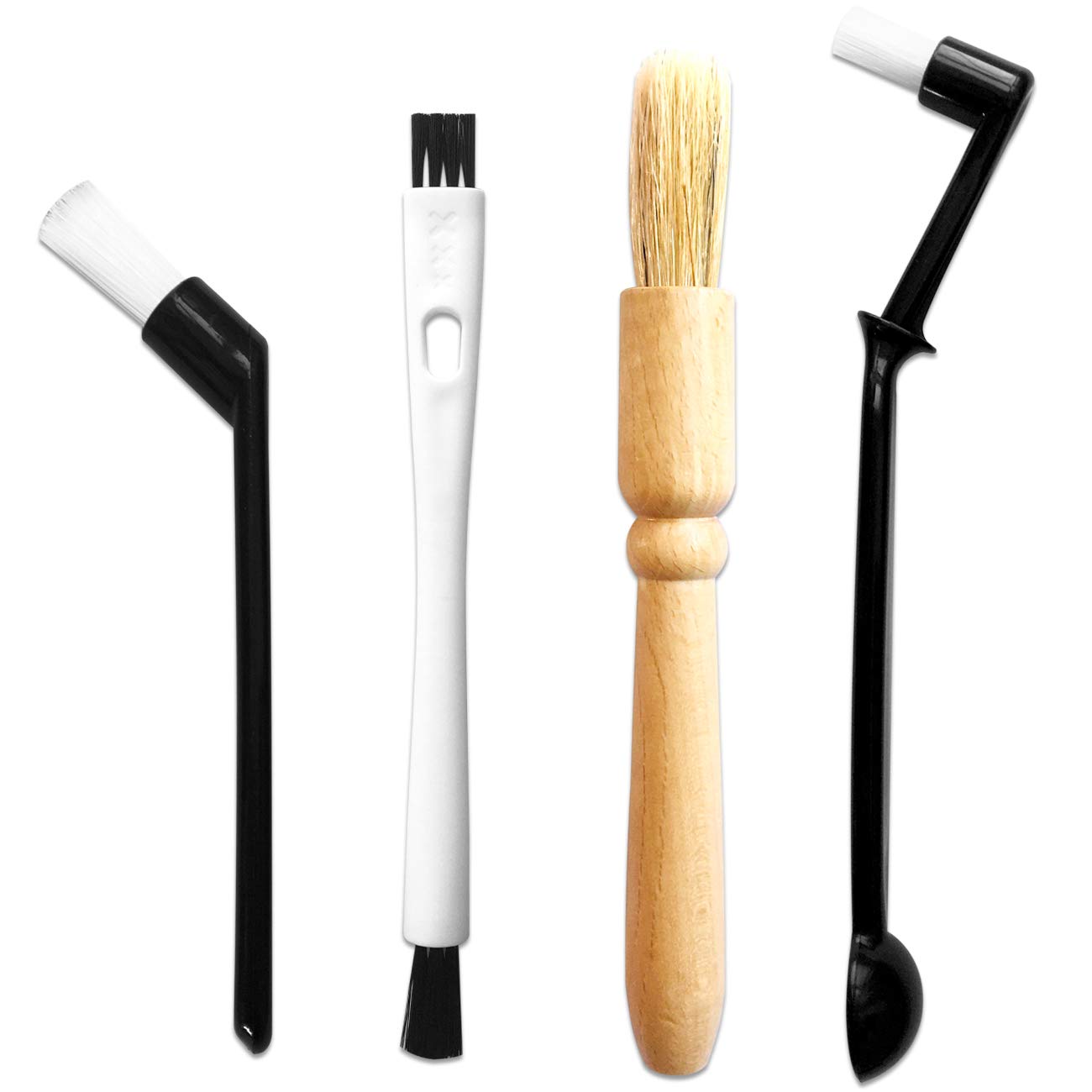 ACKLLR Coffee Grinder Cleaning Brush Set - Heavy Duty Wood Handle with Natural Bristles for Espresso Machines, Barista Tools, and Kitchen Cleaning | Perfect for Coffee Beans, Grains, Pasta Makers & Home Use