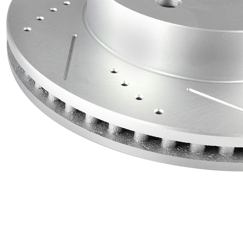 AUTOMUTO Front Brake Rotors and Ceramic Brake Pads Kit - Compatible with 2002-2007 Jeep Liberty - High Performance Braking System for Off-Road & Daily Driving