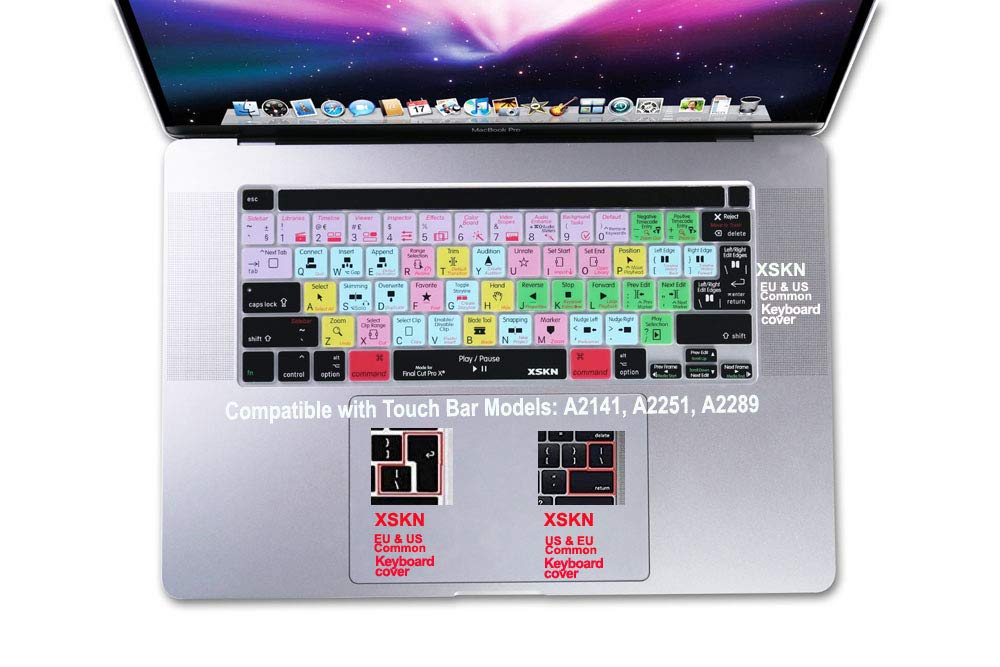 Final Cut Pro Shortcut Keyboard Cover for MacBook Pro 16