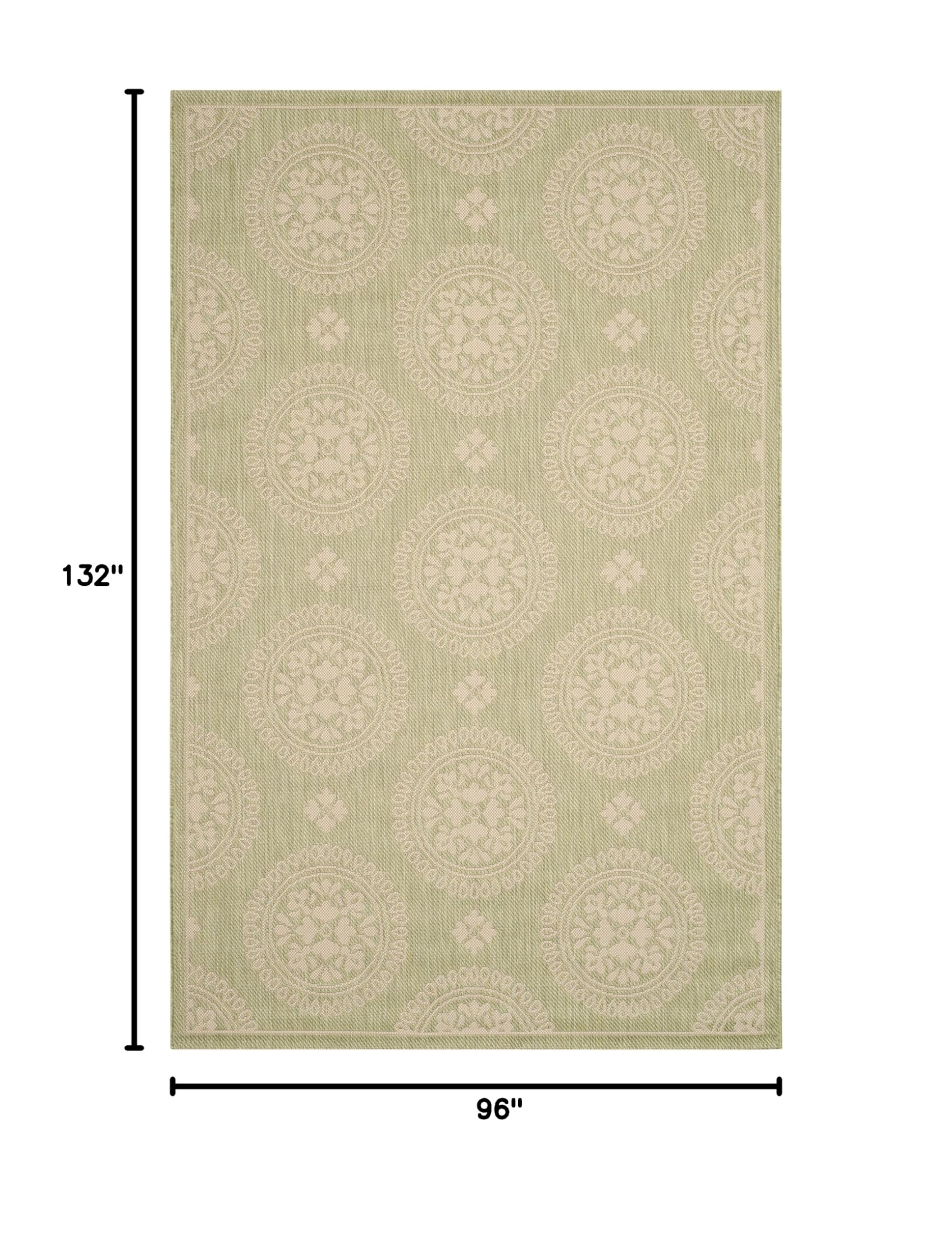 SAFAVIEH Courtyard Collection 8' x 11' Sweet Pea CY6716 Indoor/Outdoor Waterproof Rug - Easy to Clean, Perfect for Patio, Backyard, Mudroom & High-Traffic Areas