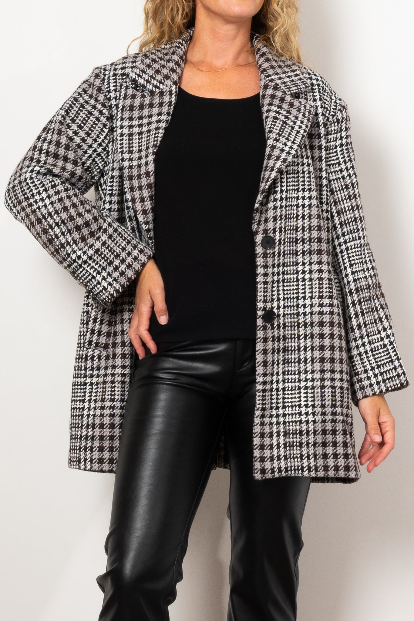 Zoe Kratzmann Alight Boucle Coat - Women's Elegant Knitted Wool Blend Jacket for Fall & Winter | Perfect for Office, Date Night and Special Occasions