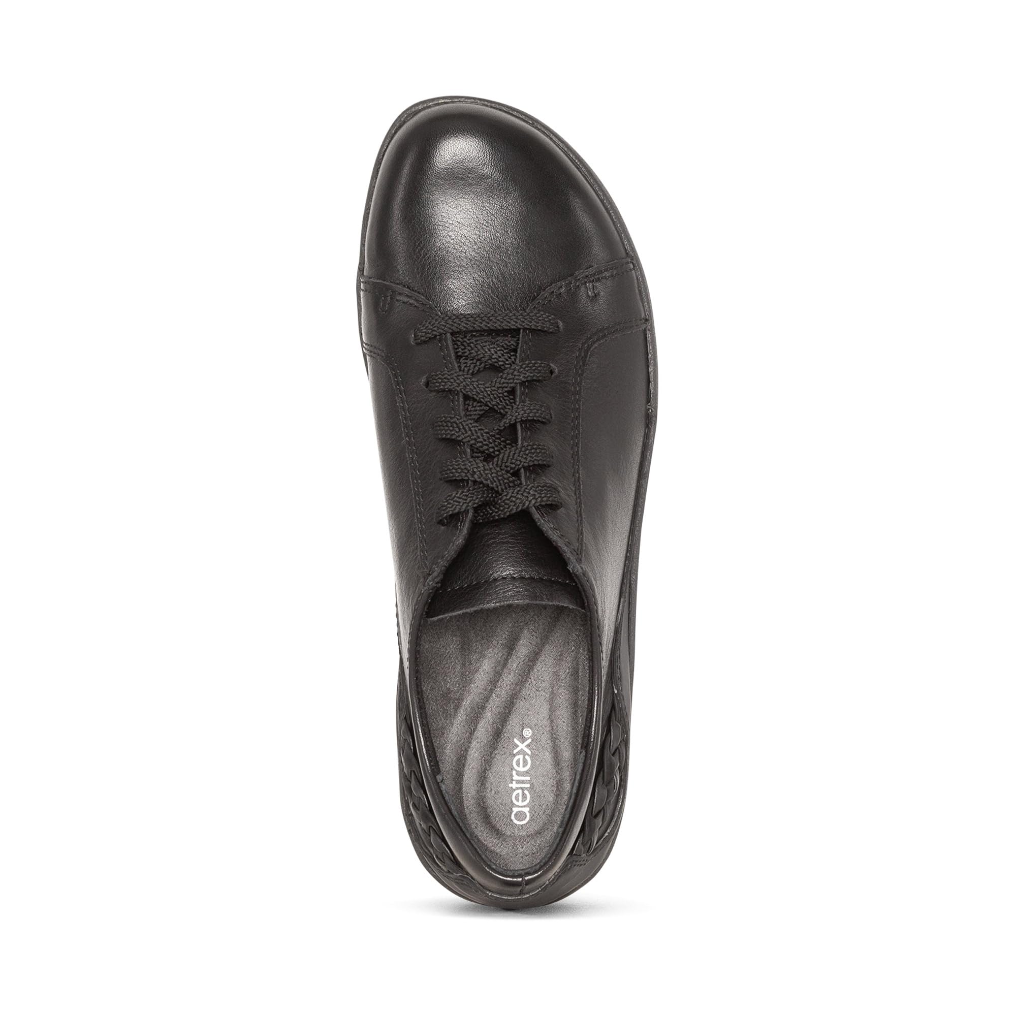 Aetrex Women's Dana Orthopedic Lace-Up Oxford Leather Shoes - Lightweight Casual Sneakers with Arch Support for Walking, Work & Everyday Comfort
