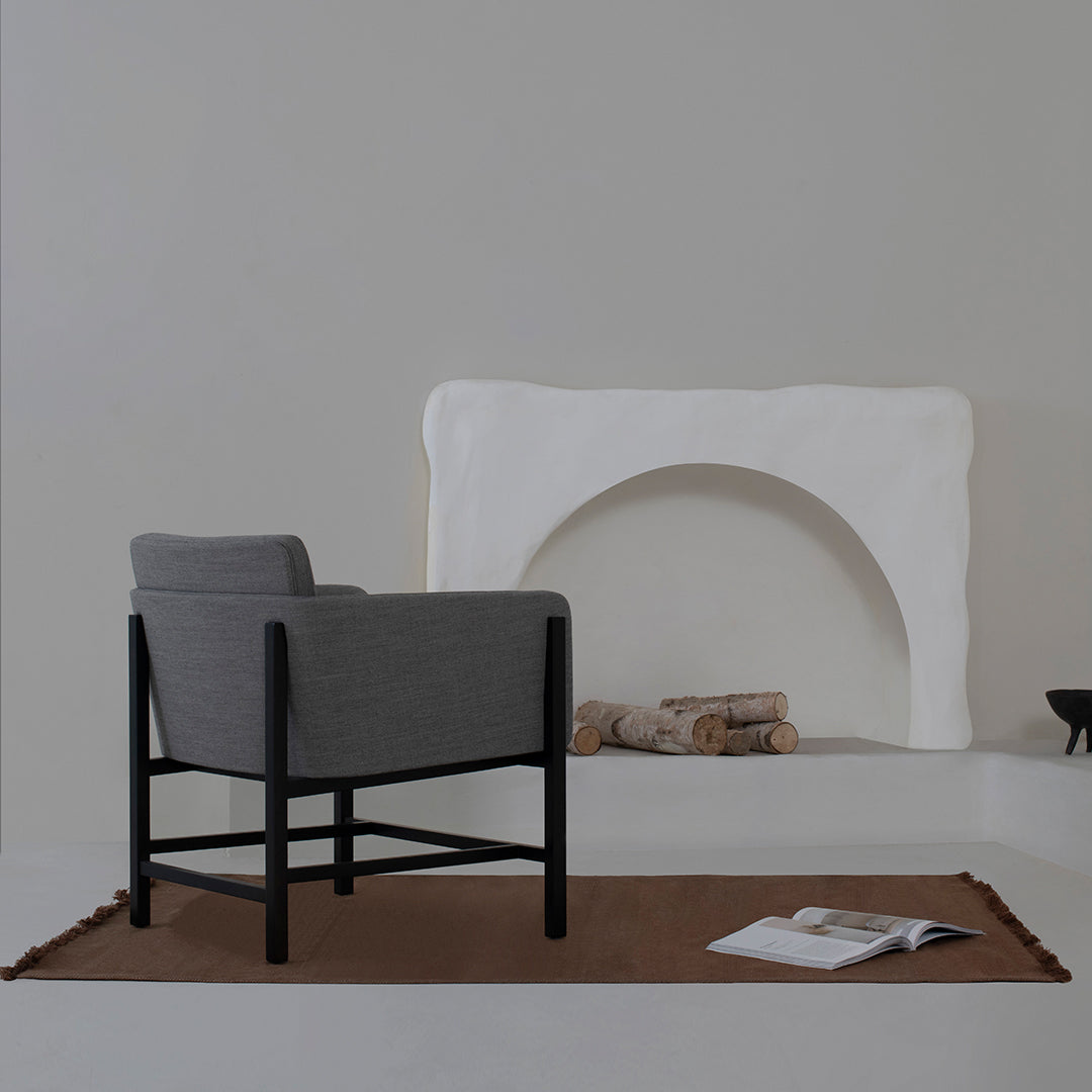 Aya Lounge Chair - Modern Accent Chair for Living Room, Bedroom & Office - Comfortable Upholstered Armchair with Wooden Legs - Perfect for Relaxing, Reading & Decor