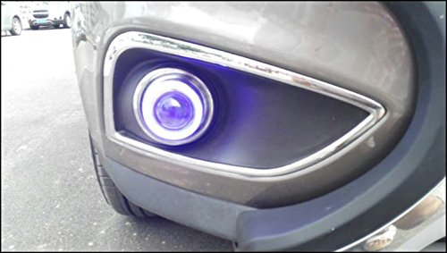 LED Angel Eyes DRL Fog Lights Kit for Hyundai IX35 2011-2014 - Bright White Halo Rings for Enhanced Visibility & Style - Perfect for Night Driving & Custom Car Upgrades