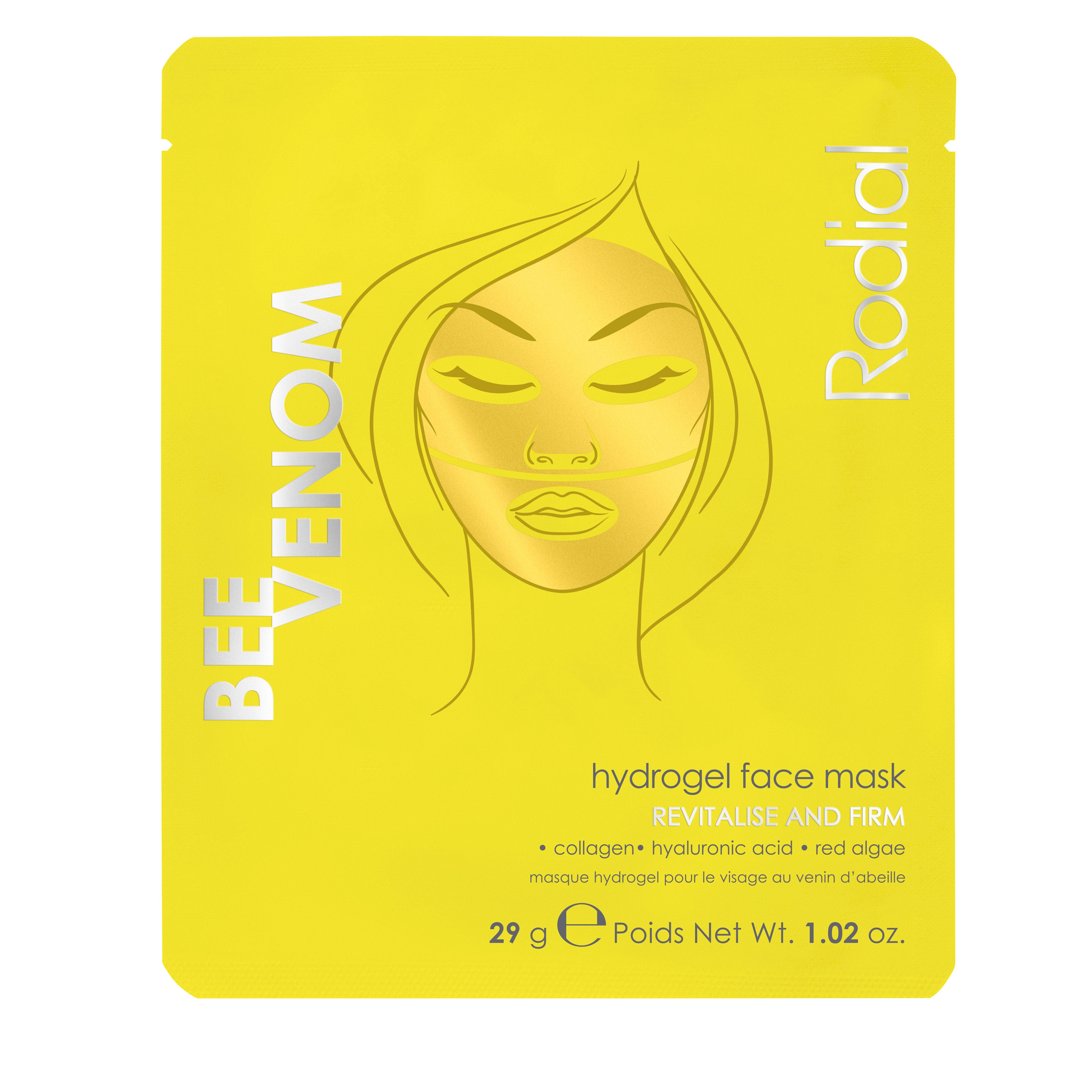 Bee Venom Hydrogel Facial Mask - 4 Pack | Anti-Aging & Moisturizing Sheet Mask for Glowing Skin | Perfect for Spa Nights & Skincare Routine