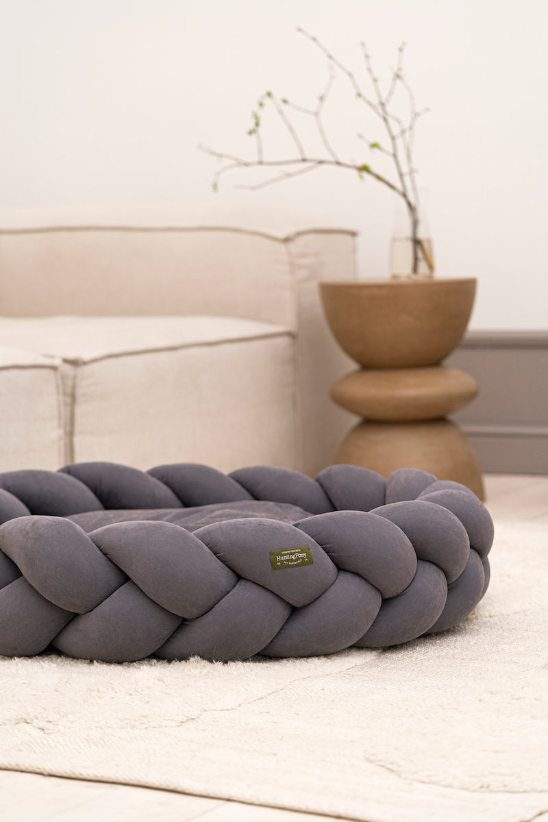 Premium Orthopedic Dog Bed for Large Dogs - Pony Kolosony Dark Gray - Waterproof & Chew-Resistant - Ideal for Home, Crate, or Travel Use