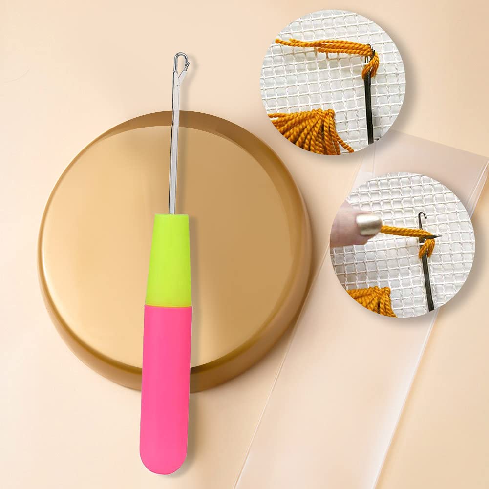 Latch Hook Crochet Needle Kit for DIY Yarn Projects - Perfect for Rug Making, Wall Hangings & Home Decor Crafts