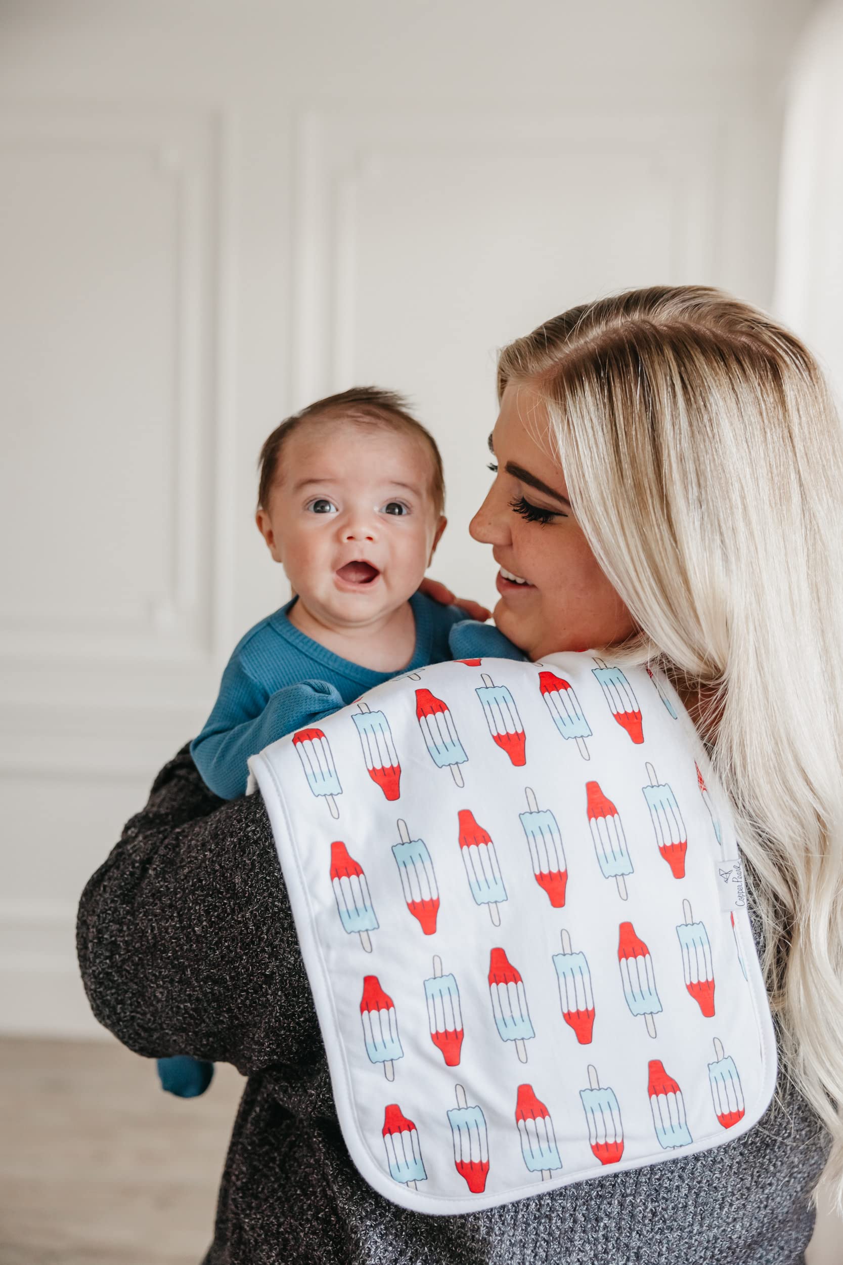 Premium Baby Burp Cloths 3-Pack - Extra Soft Large Cotton Spit Up Rags with 3 Absorbent Layers, Ideal for Newborns & Baby Showers (21