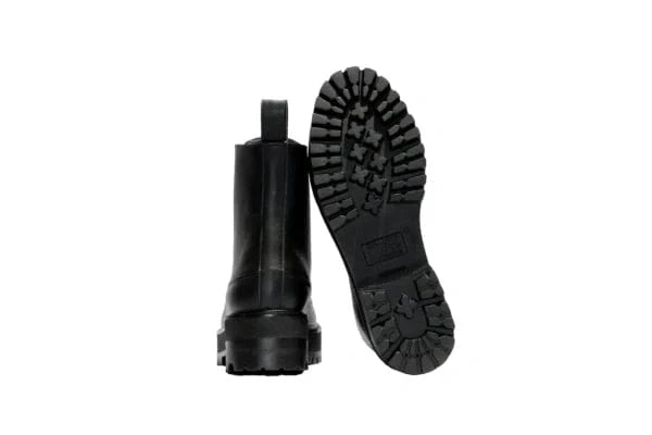Chunky Unisex Vegan Combat Boots - Black Lace Up Ankle Boots for Men & Women | Perfect for Streetwear, Goth Fashion & Everyday Wear
