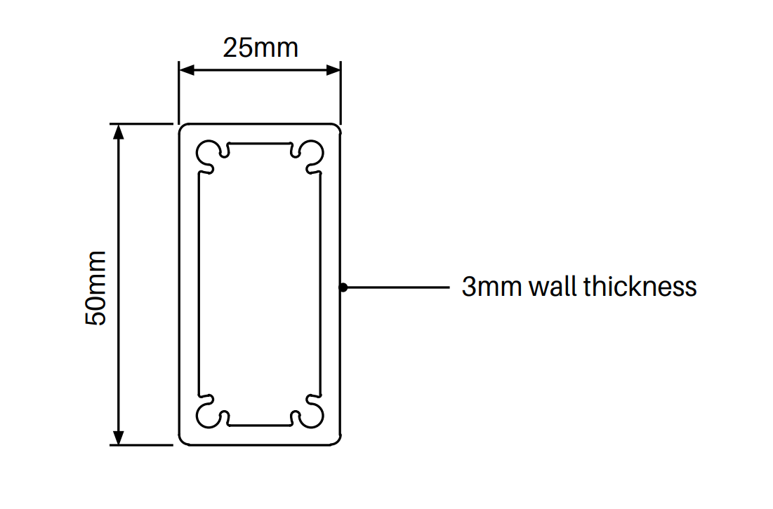 2500mm Long White or Black Post - Perfect for Fencing, Garden Borders, and DIY Projects