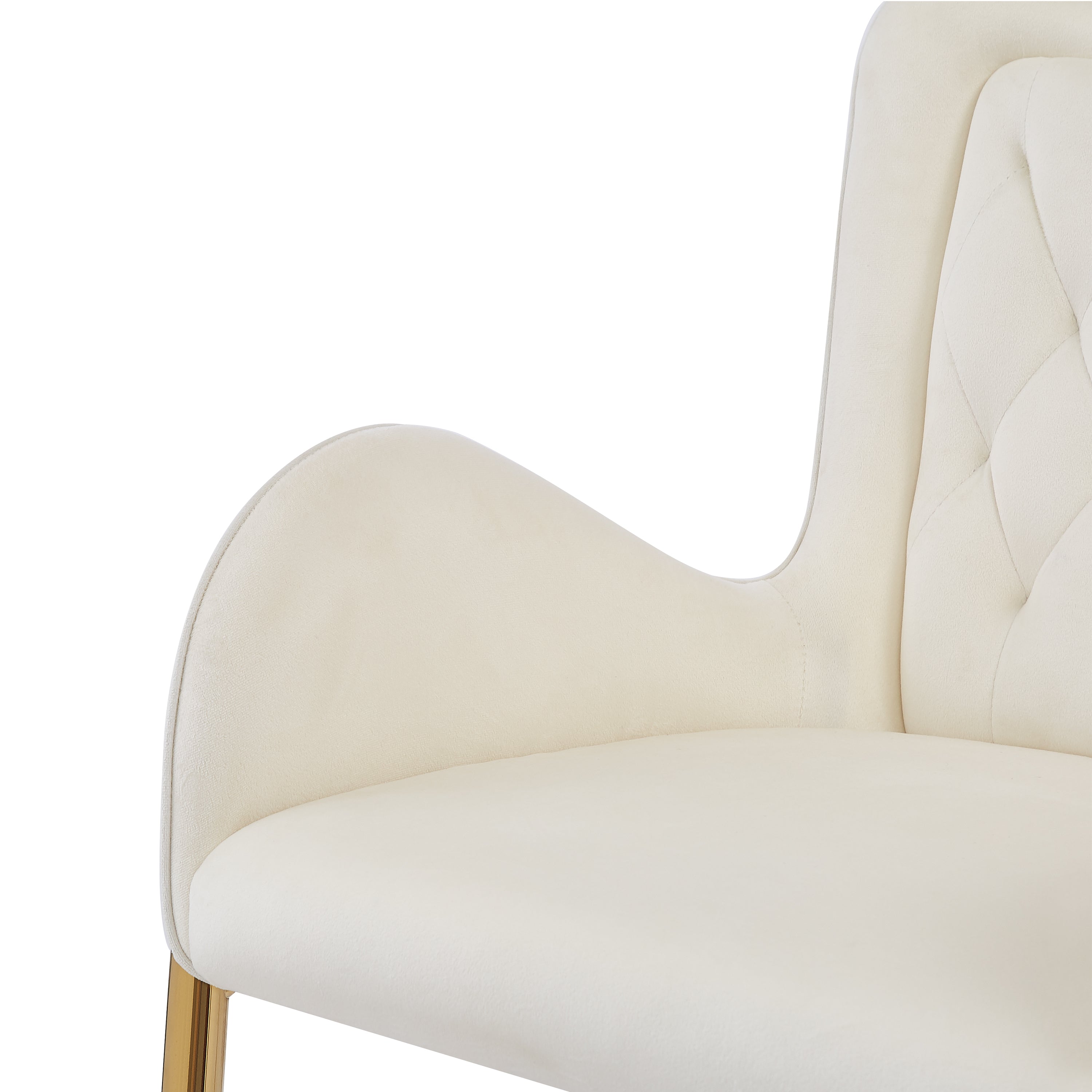 28.75 Inch Counter Height Bar Stools Set of 2 - Velvet Upholstered Bar Chairs with Golden Metal Legs - Perfect for Kitchen Island, Breakfast Nook & Home Bar Decor