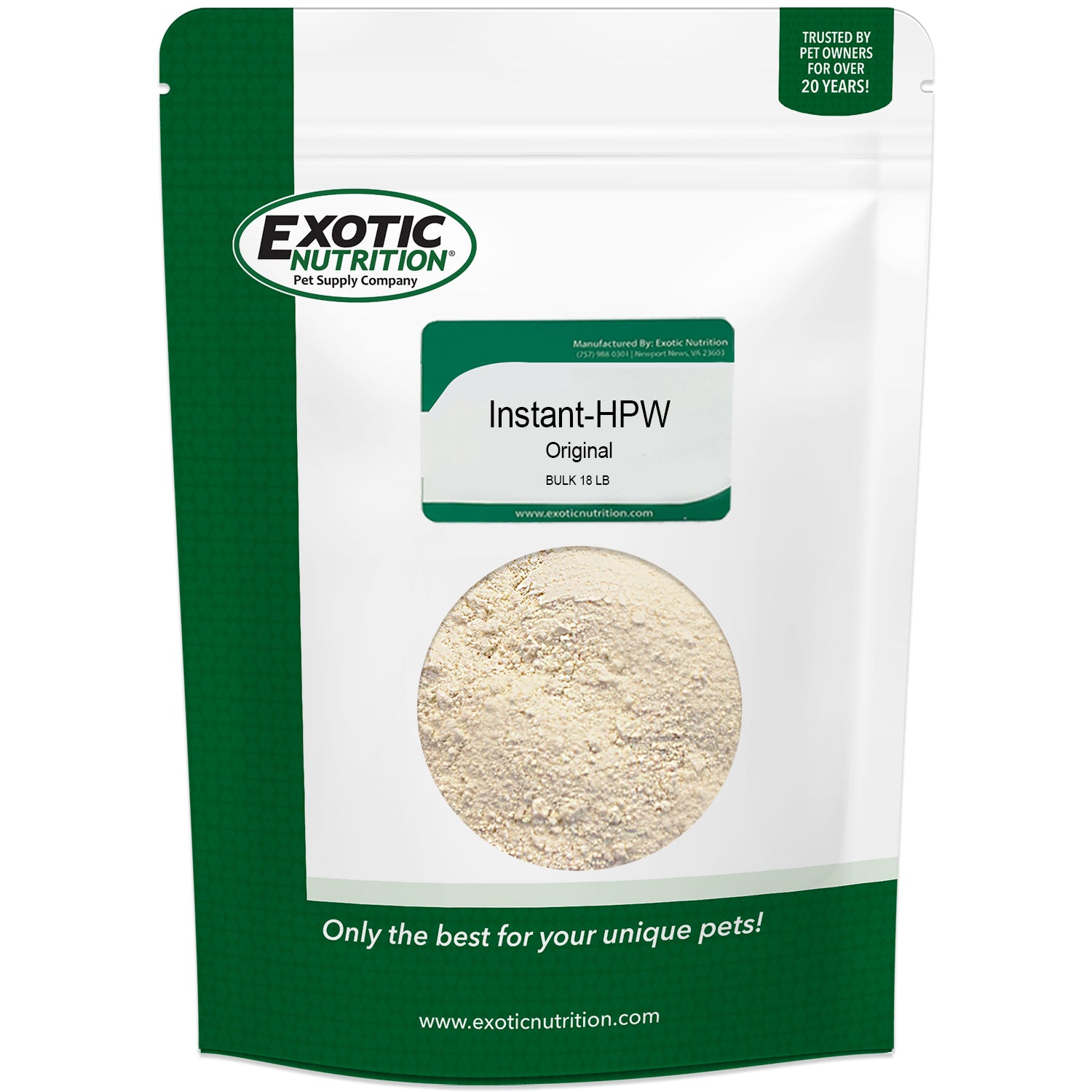 Premium Instant HPW Original Sugar Glider Food - High Protein Diet for Exotic Pets | Perfect for Feeding, Bonding & Nutritional Supplement
