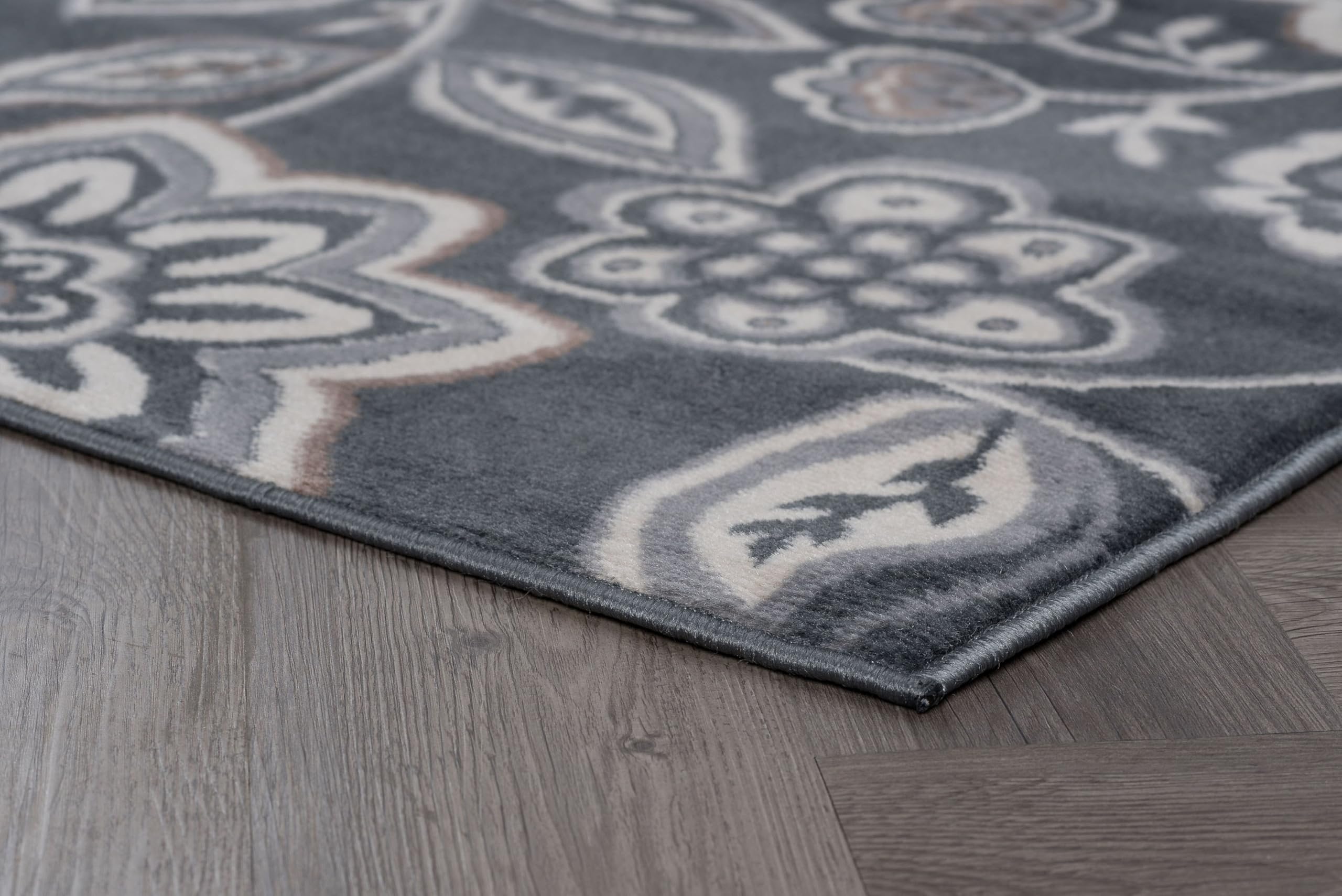 Tayse Gray Modern 4x6 Area Rug - Soft Contemporary Indoor Carpet for Living Room, Bedroom, Dining Room & Kitchen - Non-Slip Entryway Runner - Perfect for Home Decor & High Traffic Areas