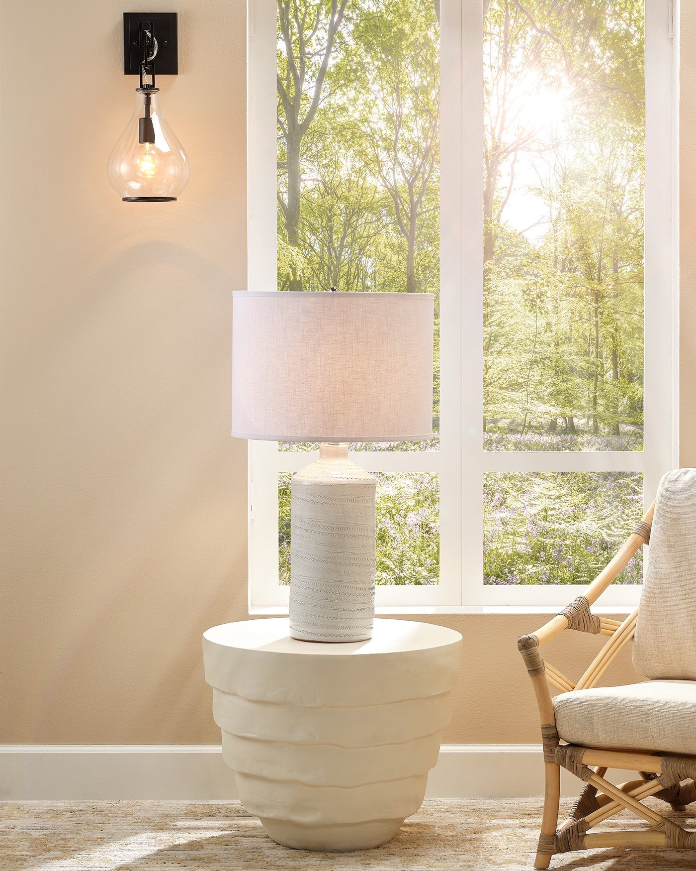 Modern Concentric Side Table - Stylish Round End Table for Living Room, Bedroom & Office - Perfect for Coffee, Books & Decor