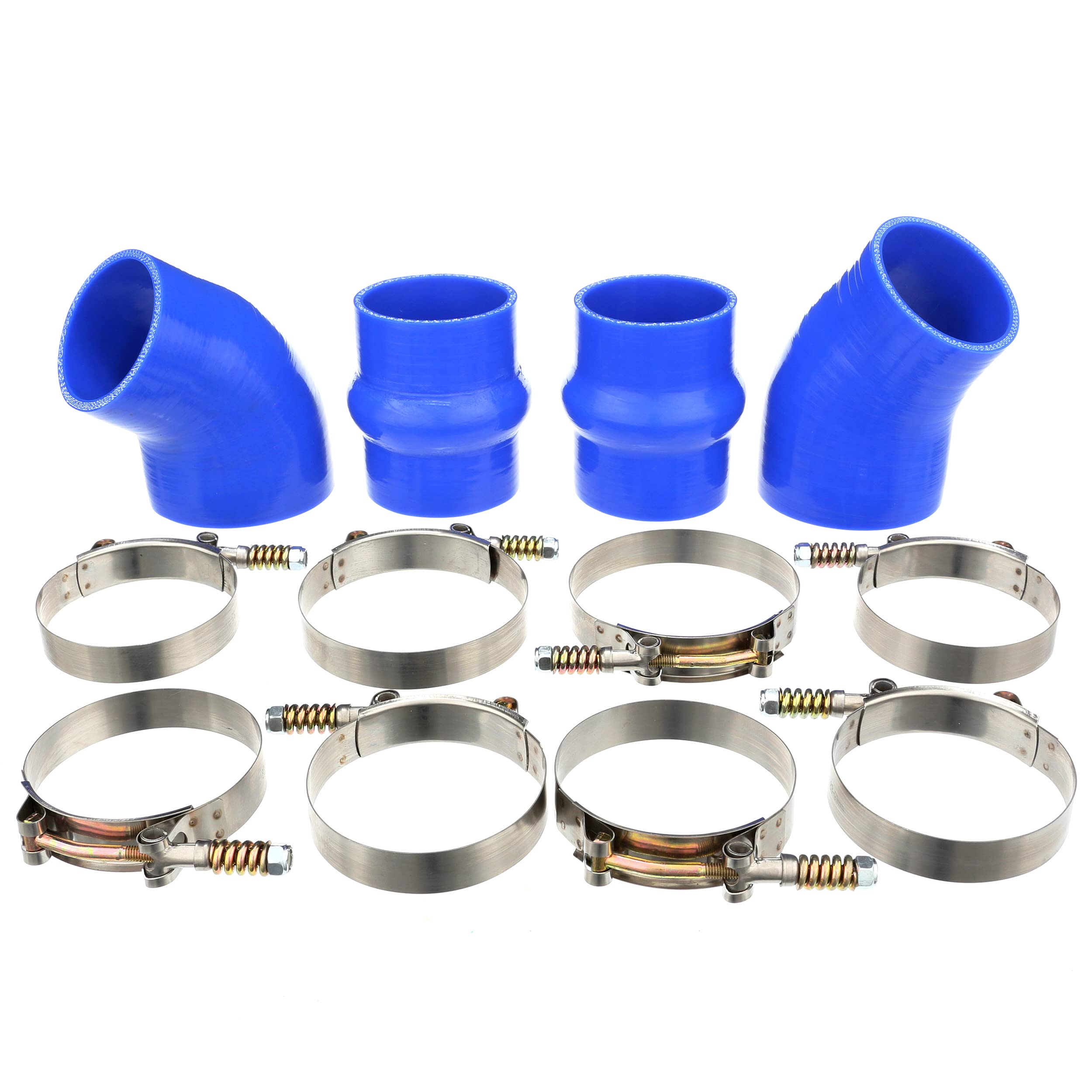 Heavy Duty Silicone Intercooler Boot Kit for Dodge Ram Cummins 5.9L Diesel (1994-2002) - Heat, Pressure, Fuel & Oil Resistant Hose (Blue) - Perfect for Truck Upgrades & Off-Road Performance