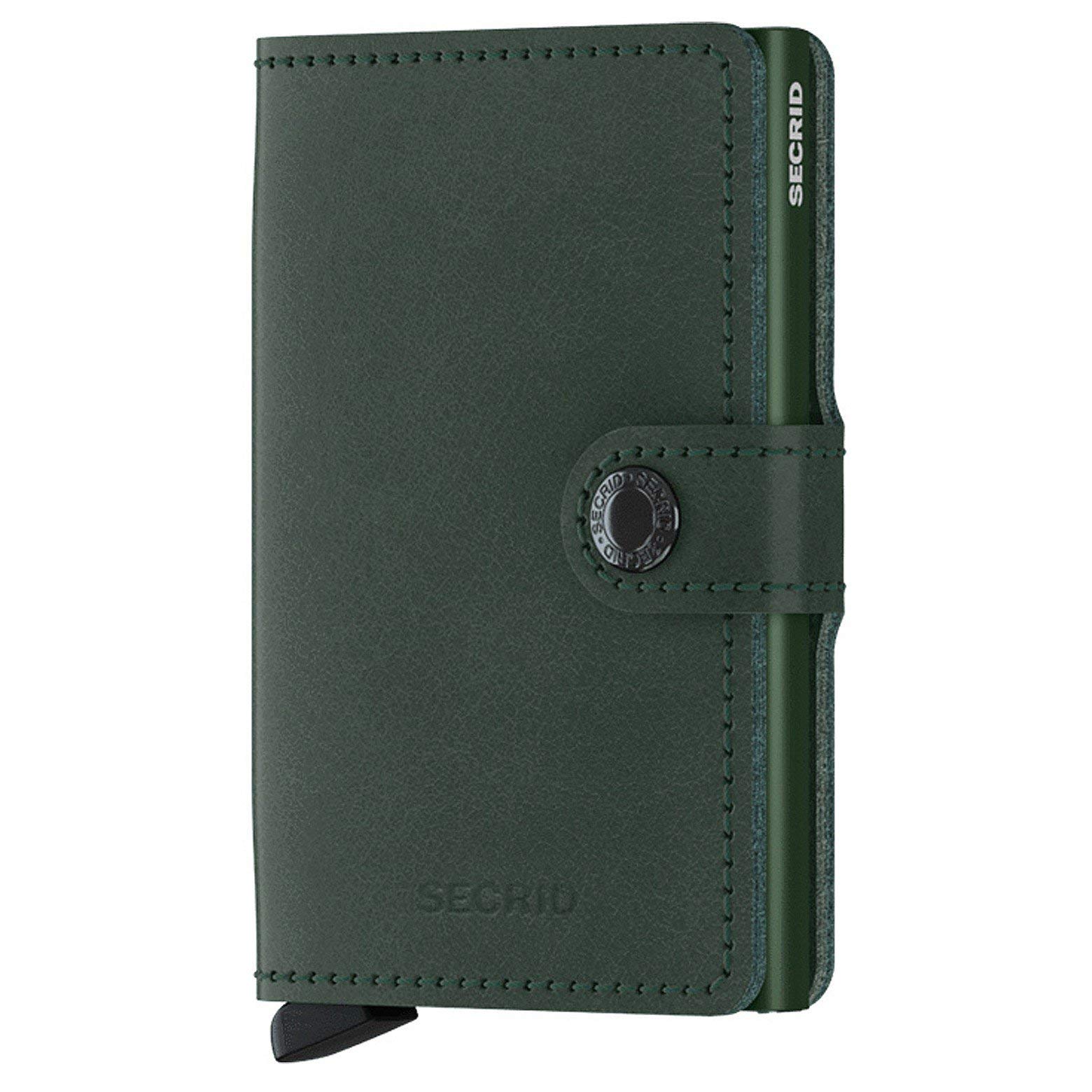Secrid Men's Mini RFID Blocking Leather Wallet - Slim 16mm Brown Card Holder for 12 Cards | Premium Genuine Leather | Perfect for Travel, Business & Everyday Carry