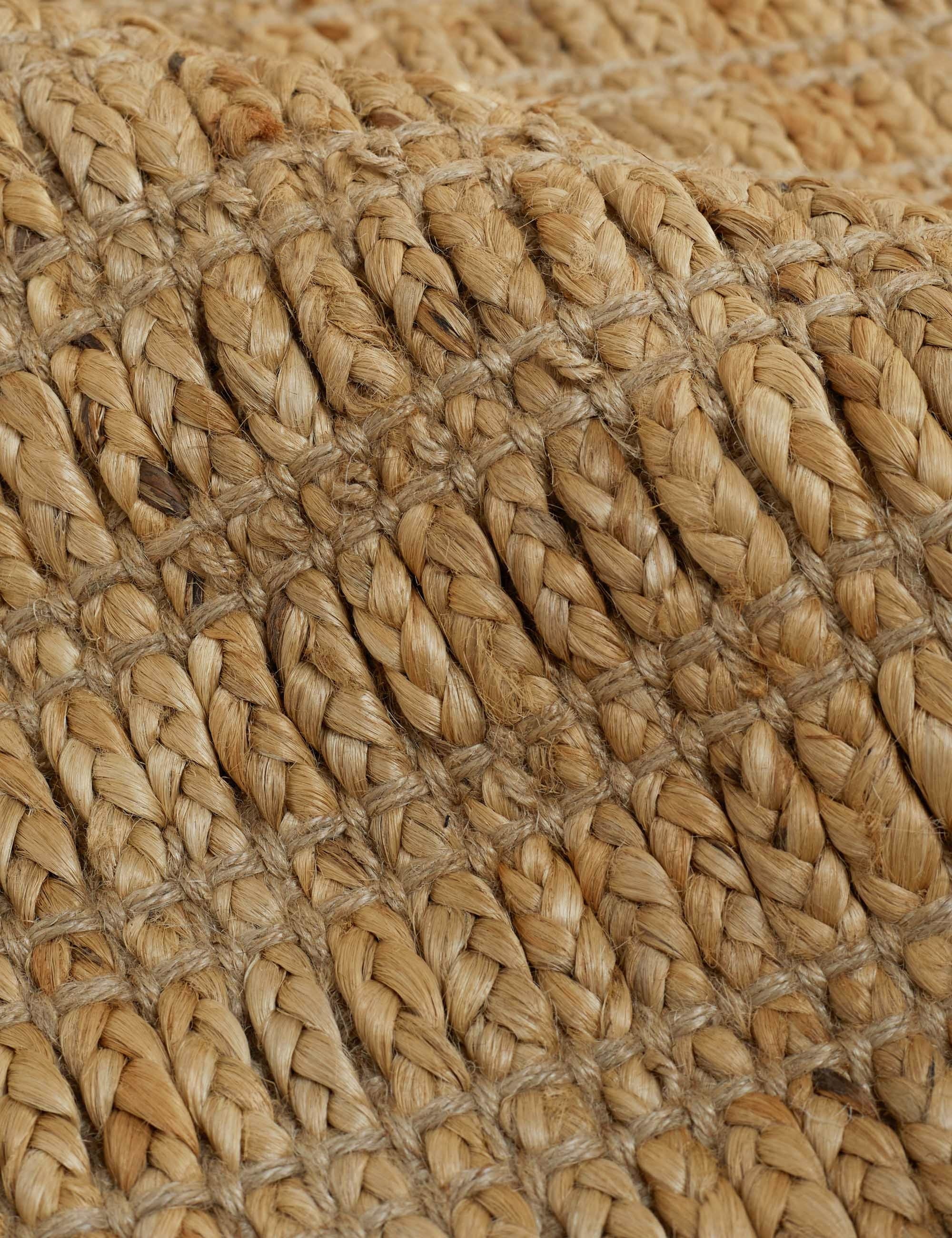 Bryn Handwoven Jute Rug Swatch 12x12 Inch - Natural Fiber Home Decor for Living Room, Bedroom & Boho Style Spaces