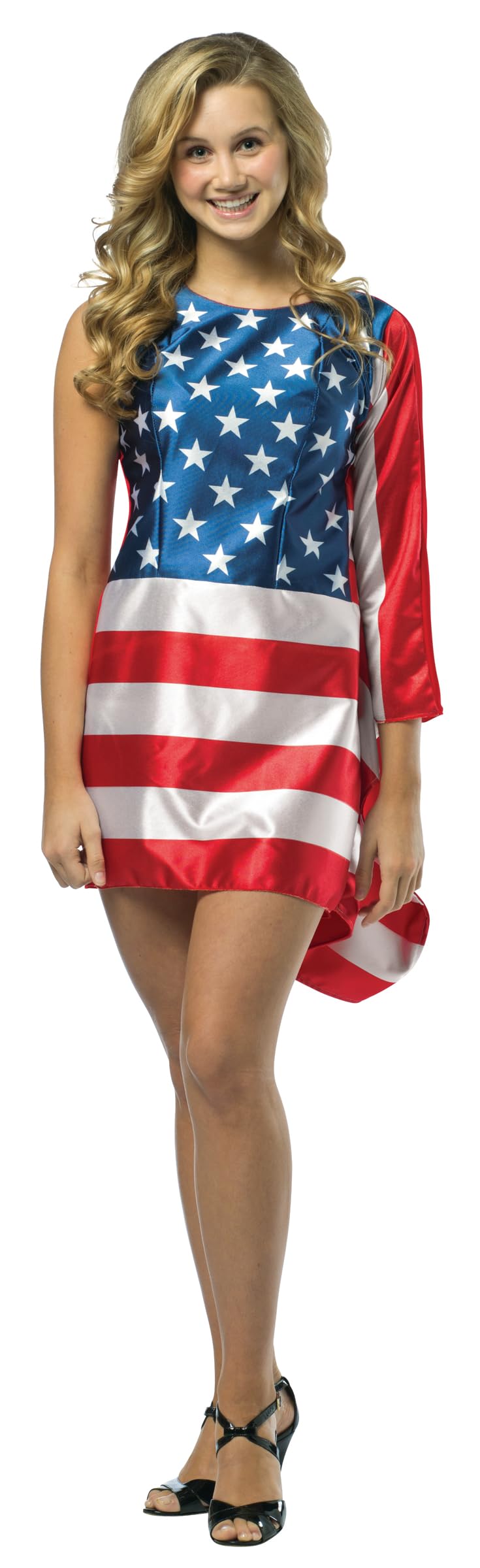 Rasta Imposta American Flag Dress - Patriotic Costume for Women, 4th of July, Independence Day & USA Themed Parties - Perfect for Halloween, Cosplay & National Celebrations
