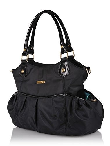 Premium GREEN FROG Luxury Diaper Bag - Stylish Camel/Sand 7-Piece Set, Weekender Tote for Baby Boys & Girls - Perfect for Travel, Daycare & Family Outings