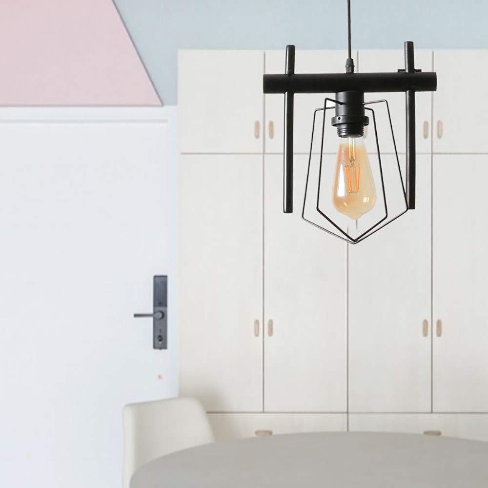 Modern Minimalist Industrial Wood Chandelier - 1 Light Fixture for Restaurant, Bar, Cafe & Home Decor | Durable Solid Wood Design with Creative Personality Lighting