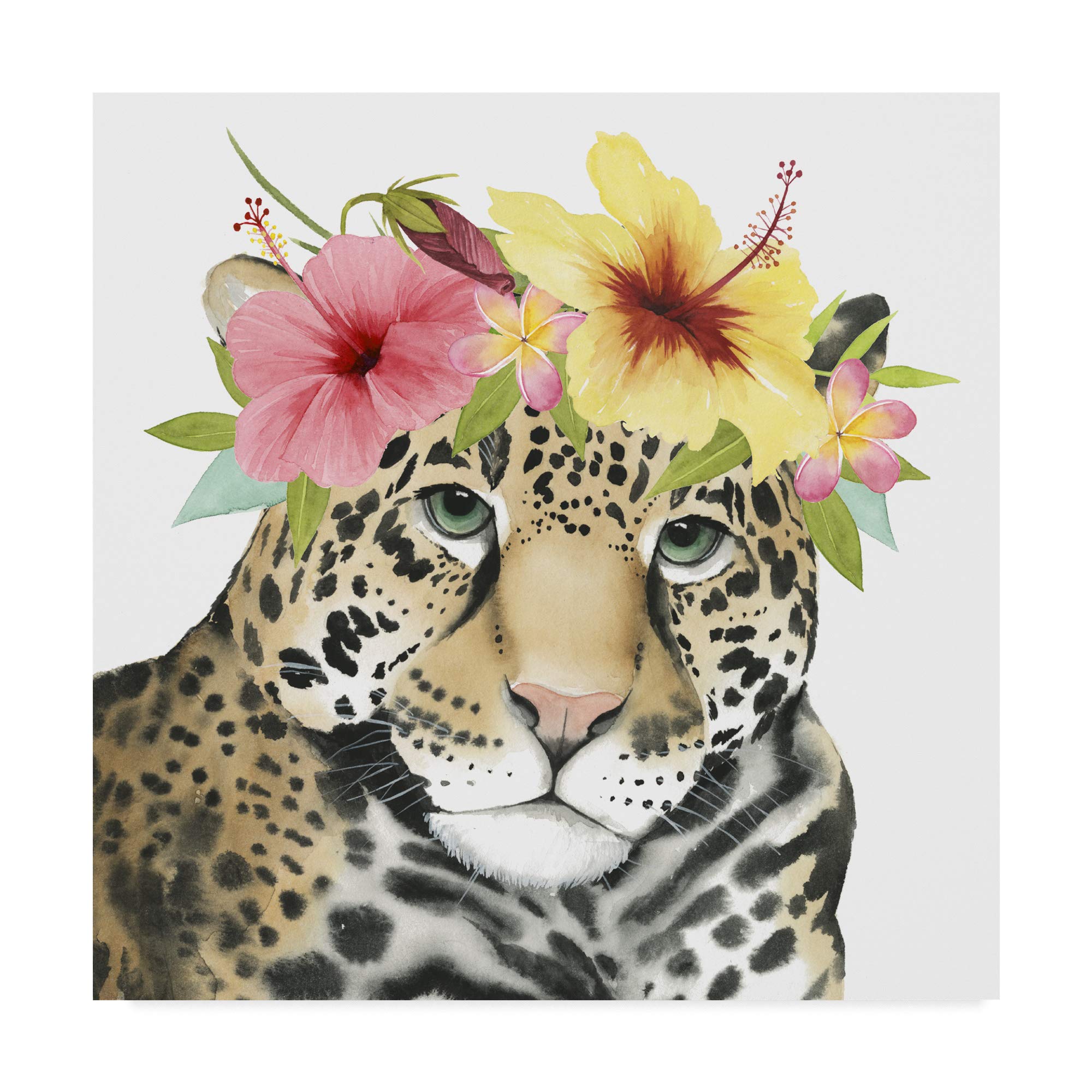 Grace Popp Tropical Halo VI Canvas Art Print - 18x18 Inches Wall Decor for Living Room, Bedroom & Office - Modern Tropical Landscape Painting