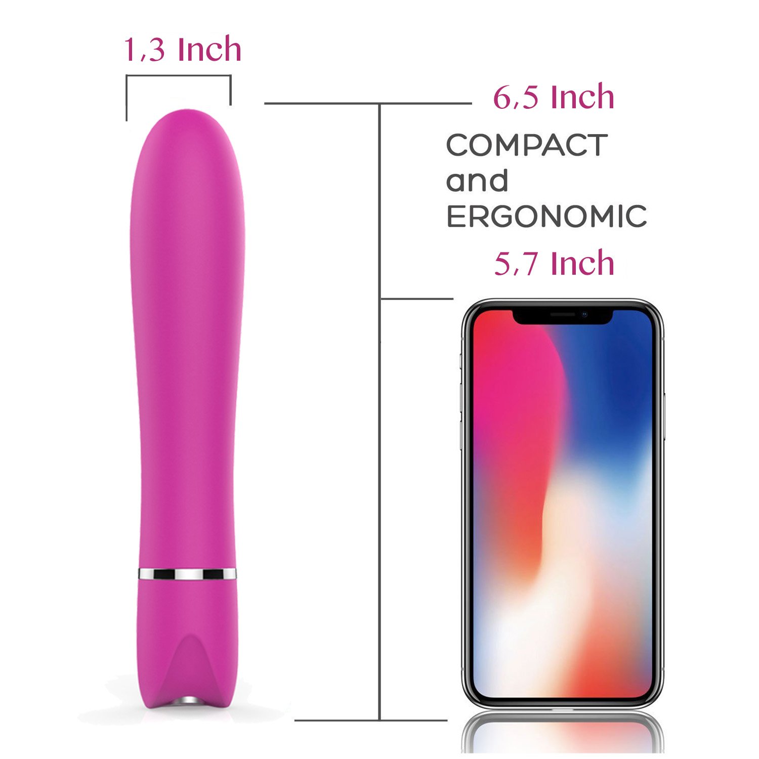 Powerful G Spot Vibrator for Women - 10 Vibration Modes, Waterproof Clitoral Stimulator & Nipple Massager | Adult Sex Toy for Solo Play & Couples Pleasure (Red) - Perfect for Bedroom Fun, Romantic Nights & Self-Care Moments