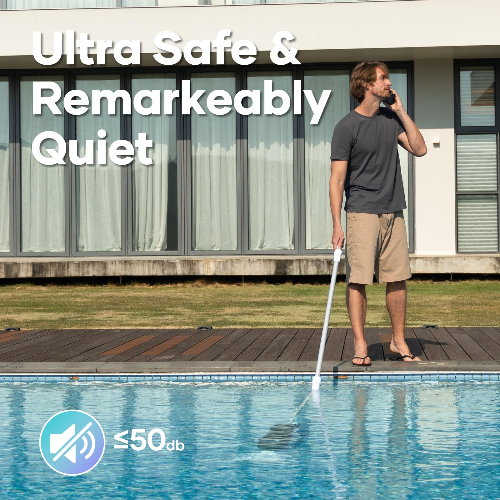 AlPER Cordless Pool Vacuum Cleaner - 8X Strong Suction for Above Ground & Inground Pools, Hot Tubs, Spas | 2 Cleaning Modes, 70 Min Battery Life | Perfect for Pool Corners, Steps & Tight Spaces | Easy Pool Maintenance & Cleaning Solution