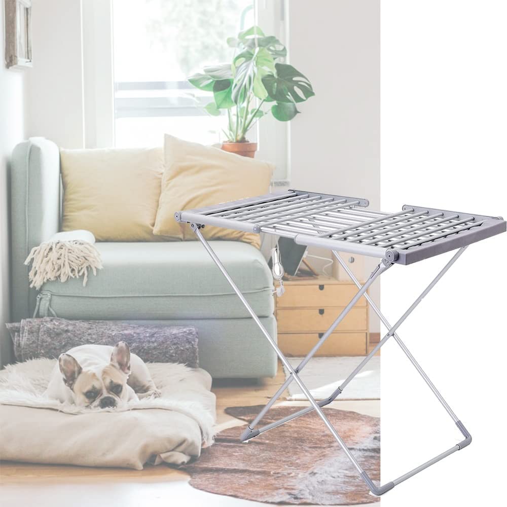 PAASHE Electric Clothes Dryer Rack - Portable & Fast Drying Laundry Solution for Apartments, Small Spaces - Ideal for Travel, Dorms, and Energy-Efficient Home Use