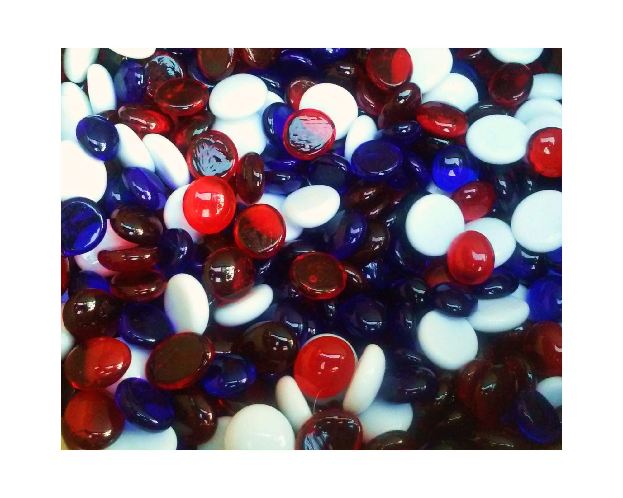 1 Lb Red, White & Blue Patriotic Glass Gems - 4th of July Vase Fillers, DIY Home Decor, Party Centerpieces & Craft Supplies for Independence Day Celebrations
