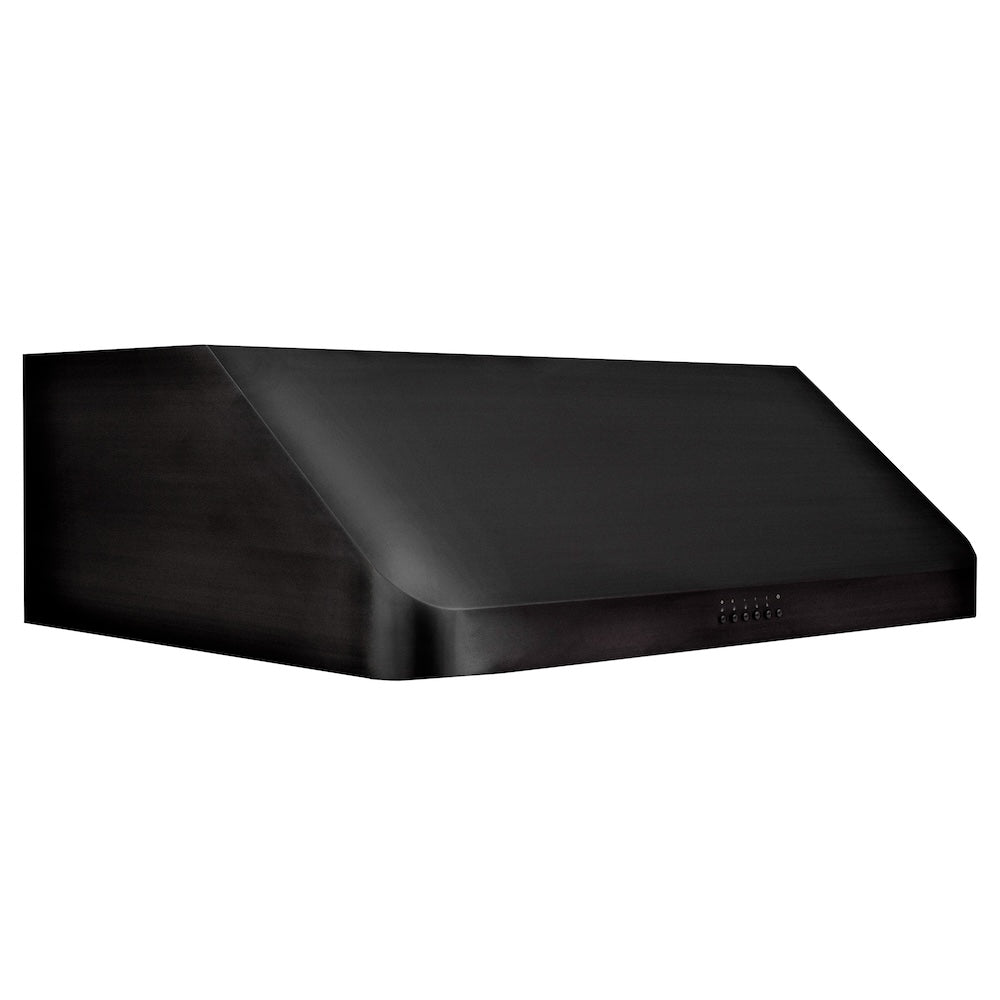 ZLINE 36 Inch 600 CFM Ducted Under Cabinet Range Hood in Black Stainless Steel - Professional Kitchen Ventilation for Smoke & Odor Removal - Perfect for Home Chefs & Modern Kitchens (Model BS623 36)
