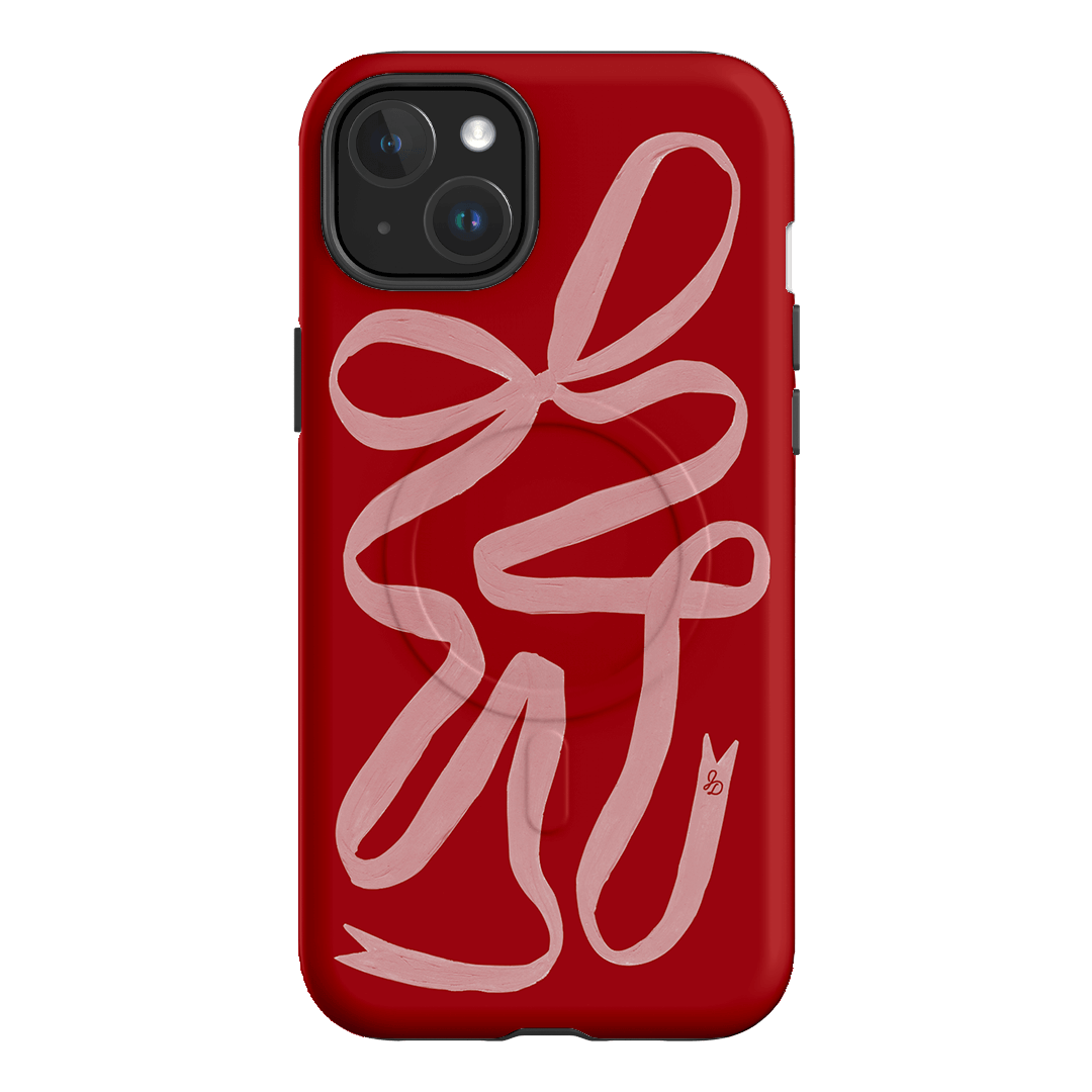 Cupid's Bow Ribbon Phone Case for iPhone & Samsung - Elegant Valentine's Day Gift for Her, Romantic Couple Accessory | Perfect for Dating, Anniversaries & Special Occasions