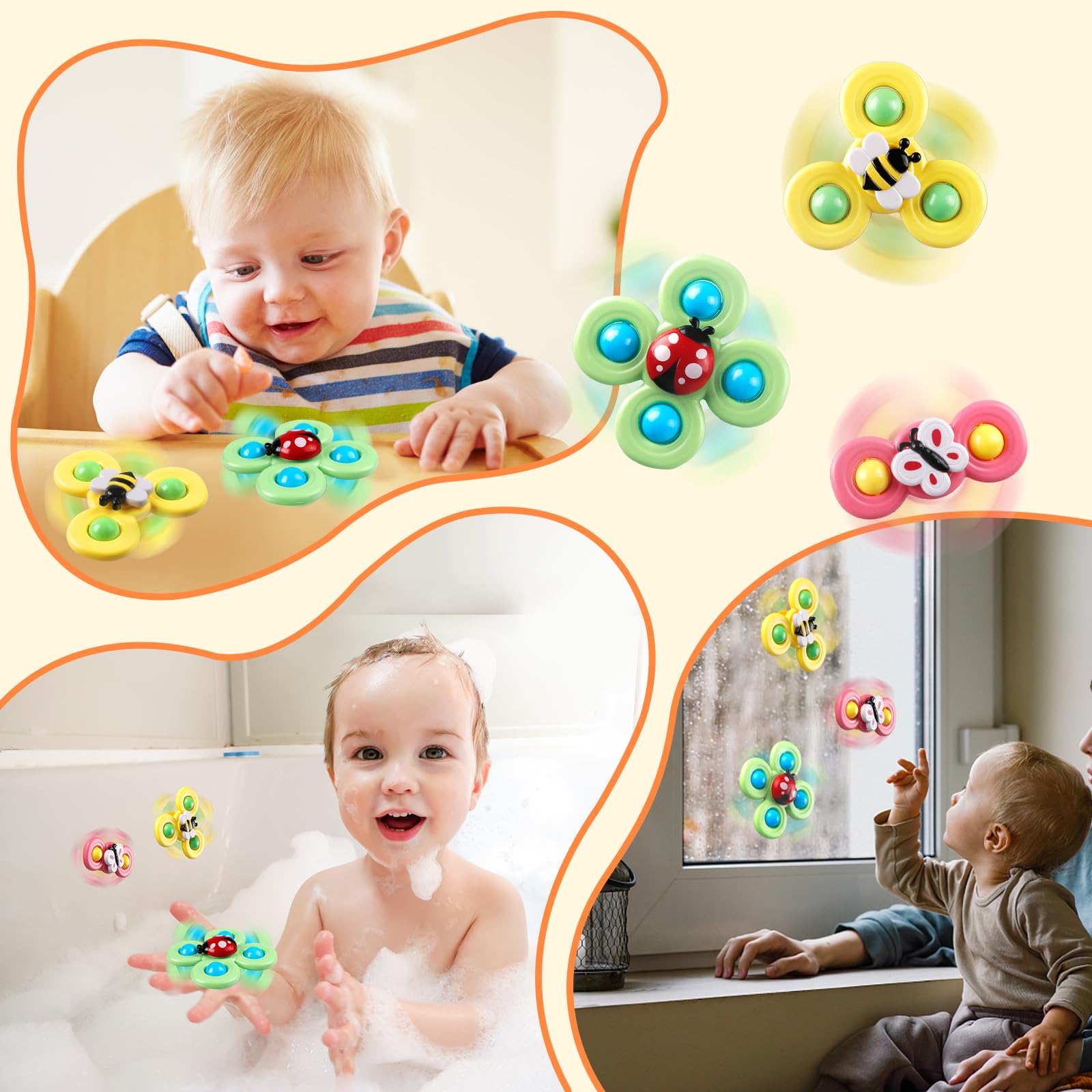Montessori Baby Toys for 6-12 Months - 5-in-1 Sensory Toy Set with Teether, Stacking Cups, Wooden Sorting Blocks & Suction Toys | Early Learning Developmental Toys for Toddlers 1-3 Years | Perfect for Playtime, Baby Shower & Birthday Gifts