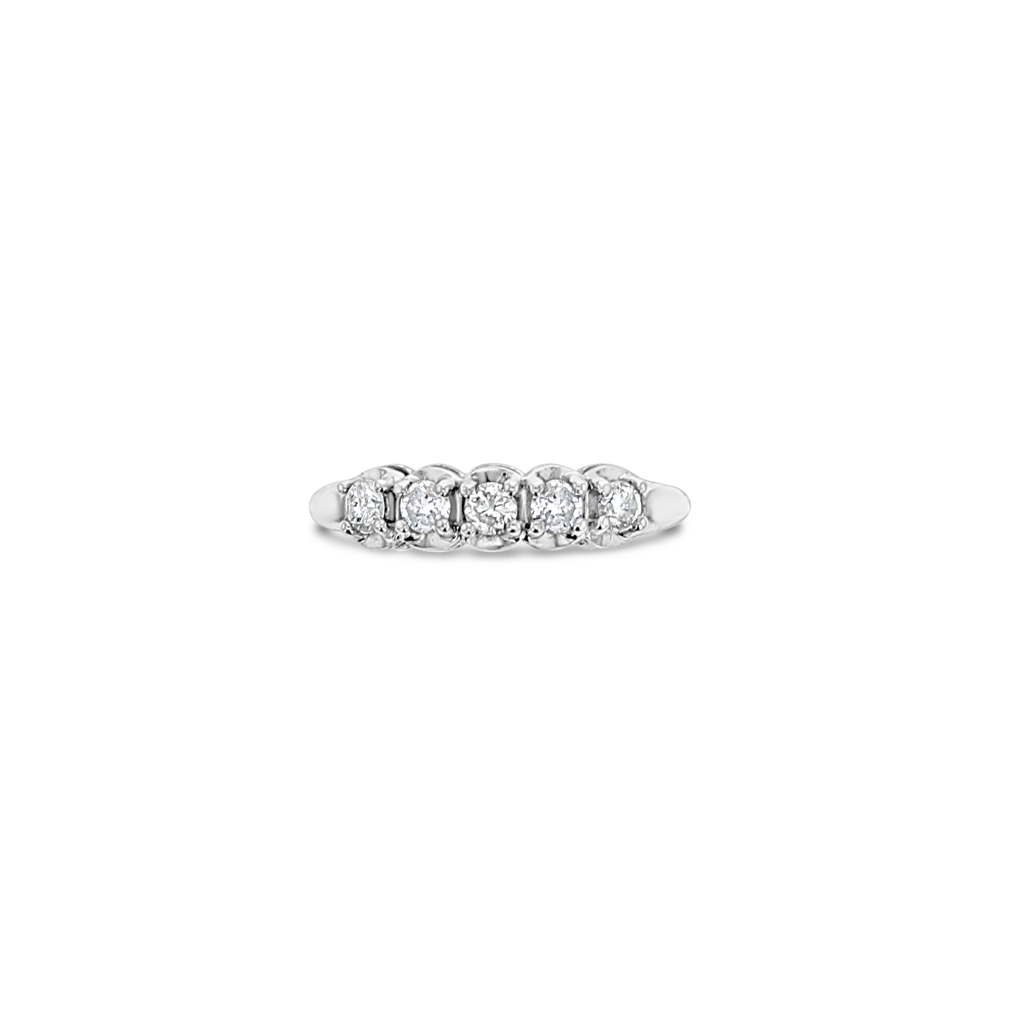 14K White Gold Diamond Wedding Band for Women - 0.44cttw Elegant Bridal Ring, Perfect for Engagement, Anniversary & Special Occasions