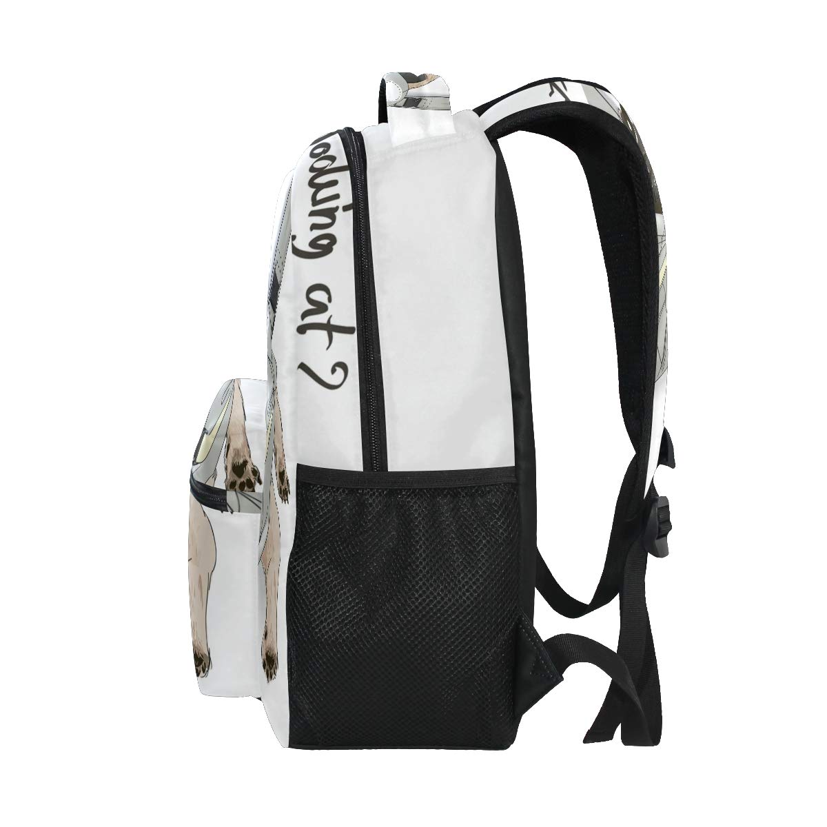 ALAZA Pug Dog Print Large Backpack for Kids - Cute Puppy Design with Funny Quote, Durable School Bag for Boys & Girls, Laptop/Tablet Compartment, Multiple Pockets - Perfect for School, Travel & Daily Use