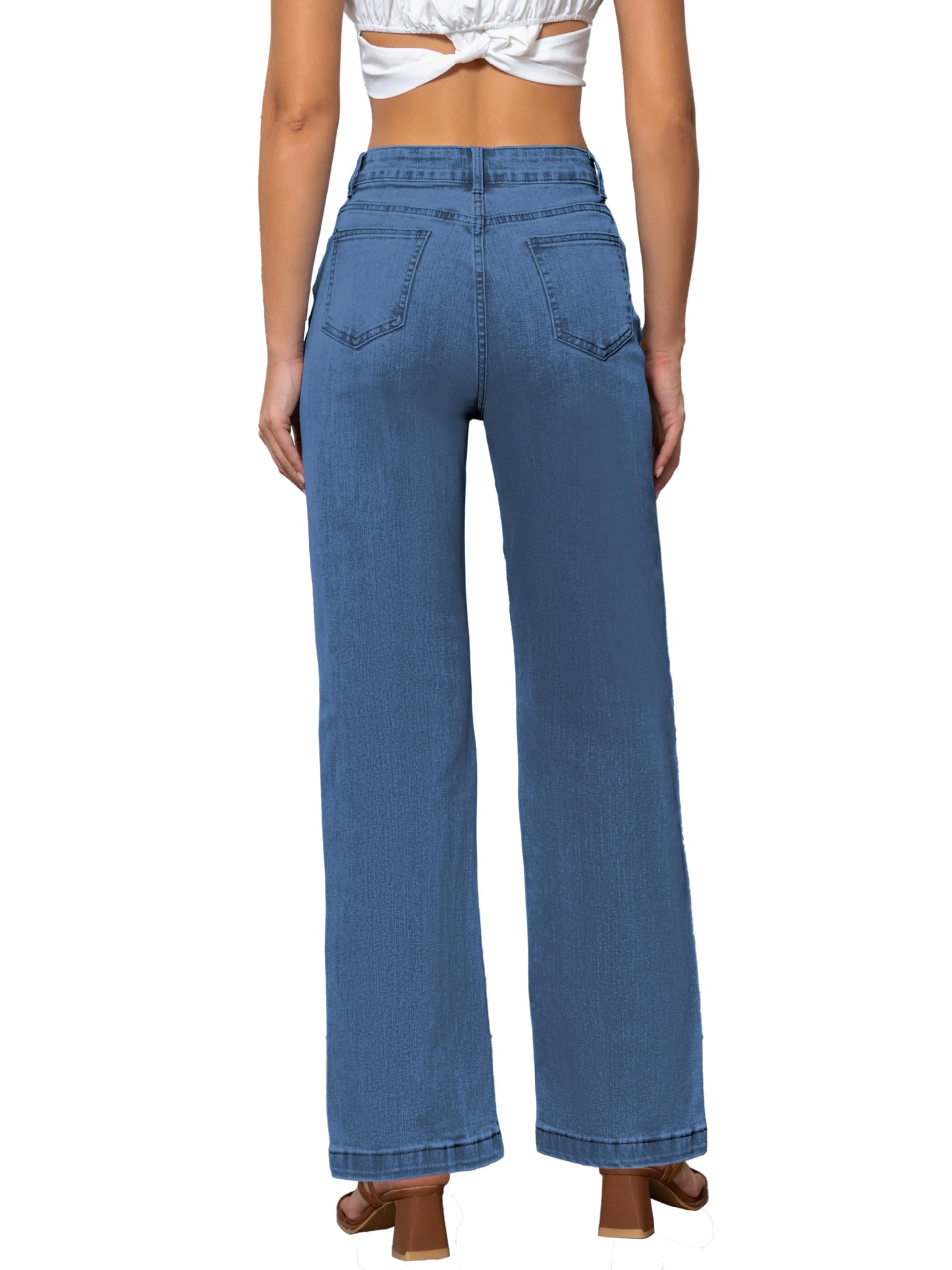 ETTELO Women's High Waist Skinny Jeans - Stretch Denim Pants for Casual & Work Wear - Comfortable Slim Fit Trousers for Everyday Style